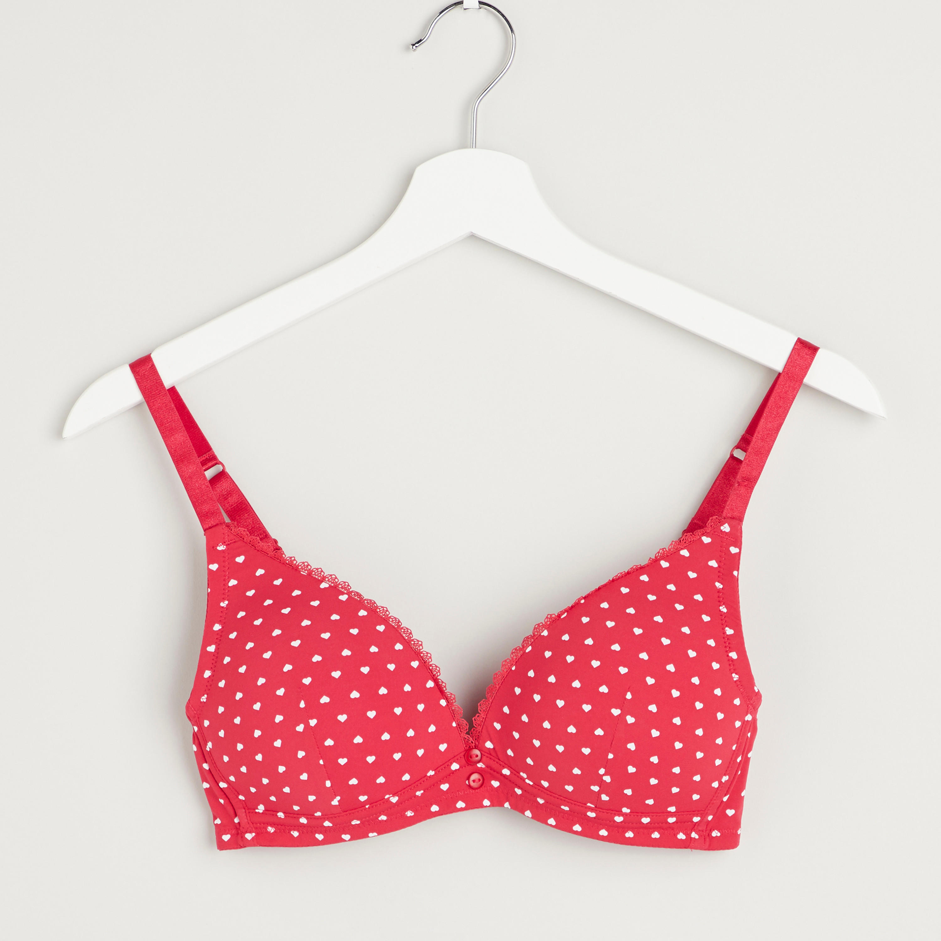 صدريّة تيشيرت متنوعة بمشبك إغلاق - طقم من قطعتين متنوعتين-women-clothing-lingerie-bras-image-4