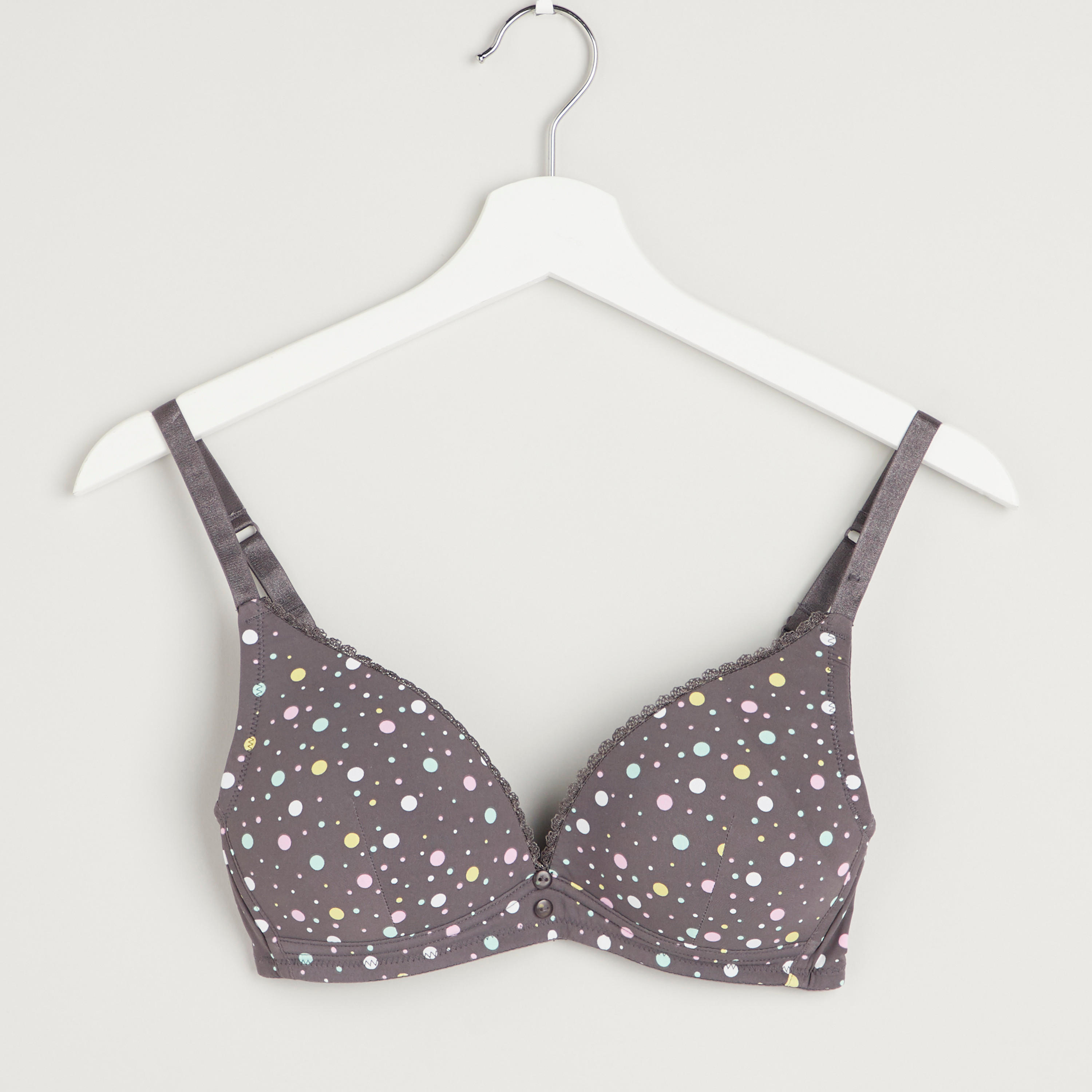 صدريّة تيشيرت متنوعة بمشبك إغلاق - طقم من قطعتين متنوعتين-women-clothing-lingerie-bras-image-2
