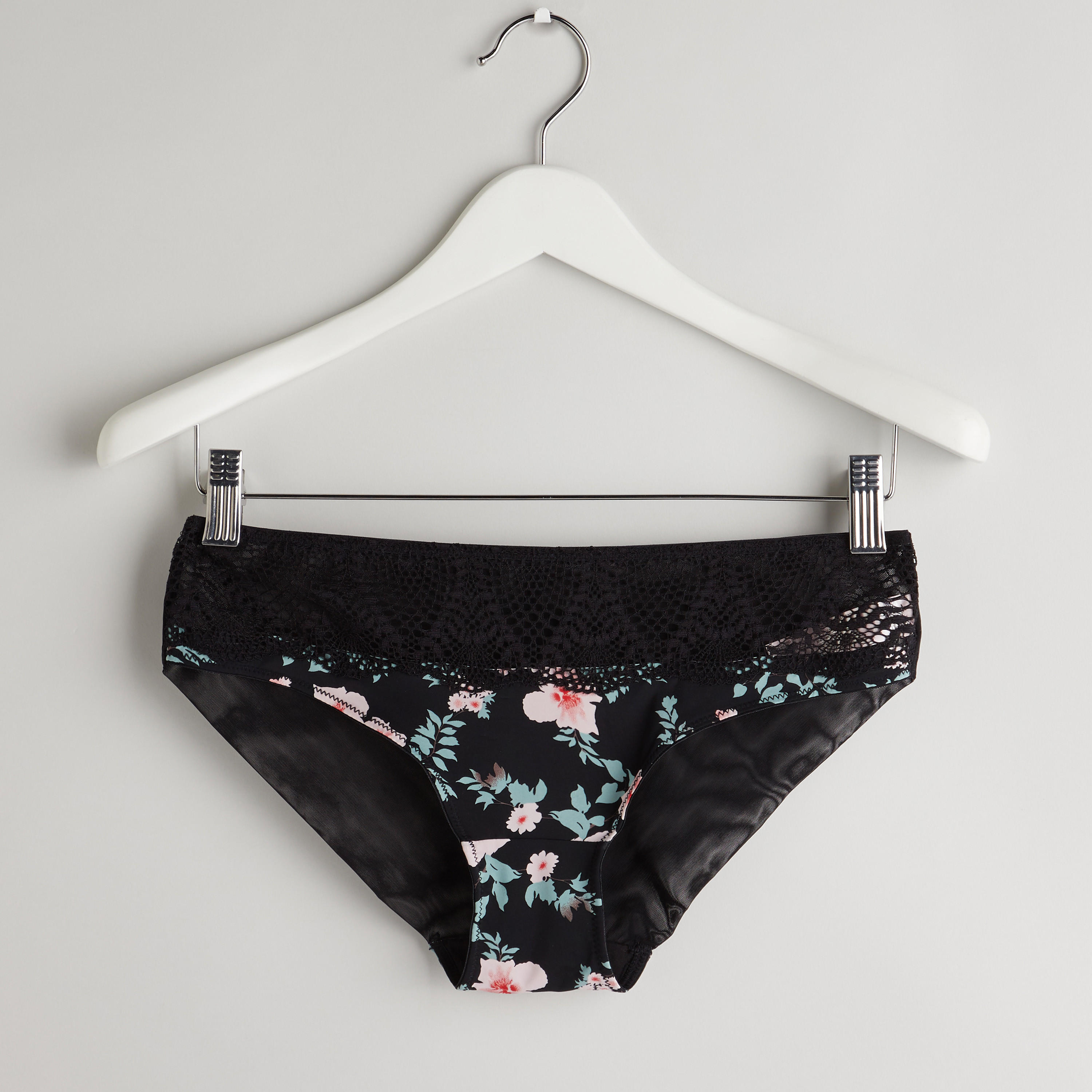 طقم سراويل داخلية وصدريّة بلانج مبطّنة بطبعات زهرية-women-clothing-lingerie-lingeriesets-image-4