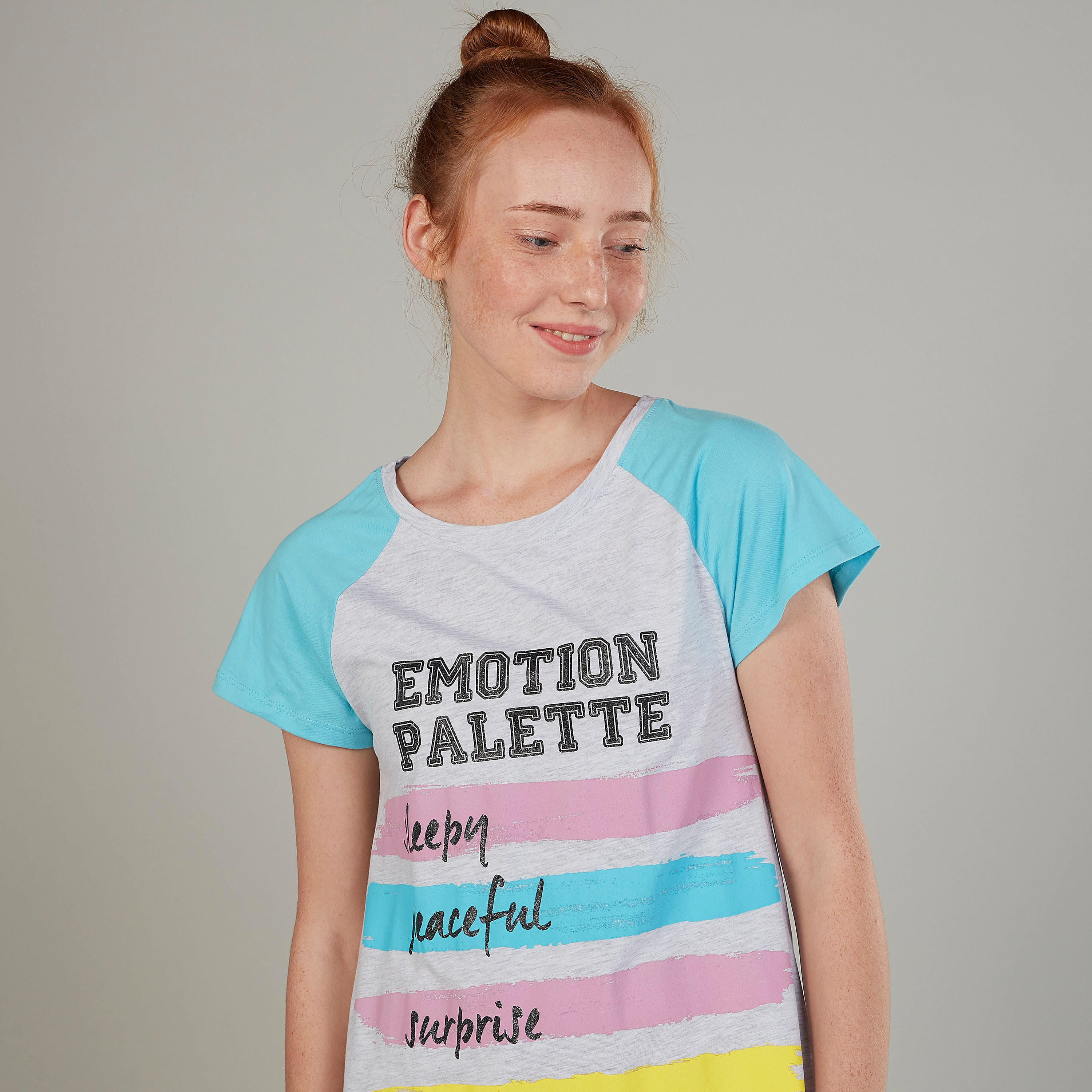 طقم قمصان نوم مستدام بطبعات وأكمام مغايرة - قطعتين-women-clothing-nightwear-nighties-image-7