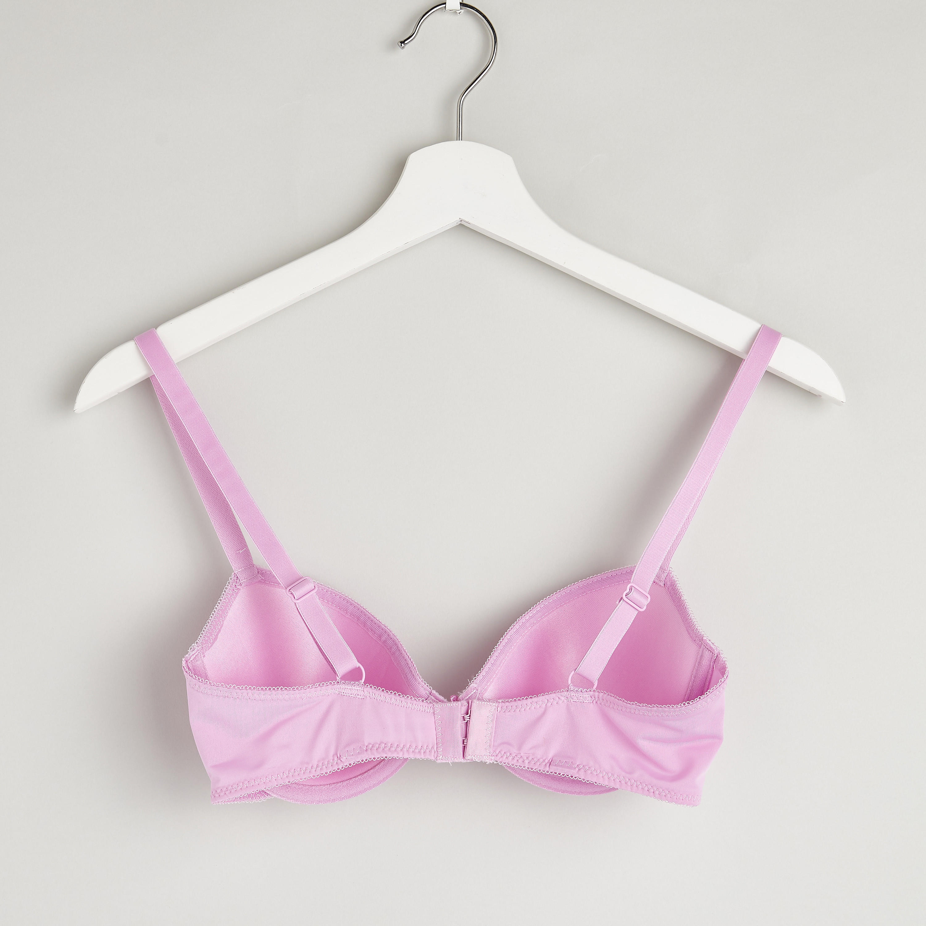 صدرية تيشيرت سادة مبطنة بخطّافة إغلاق-women-clothing-lingerie-bras-image-1