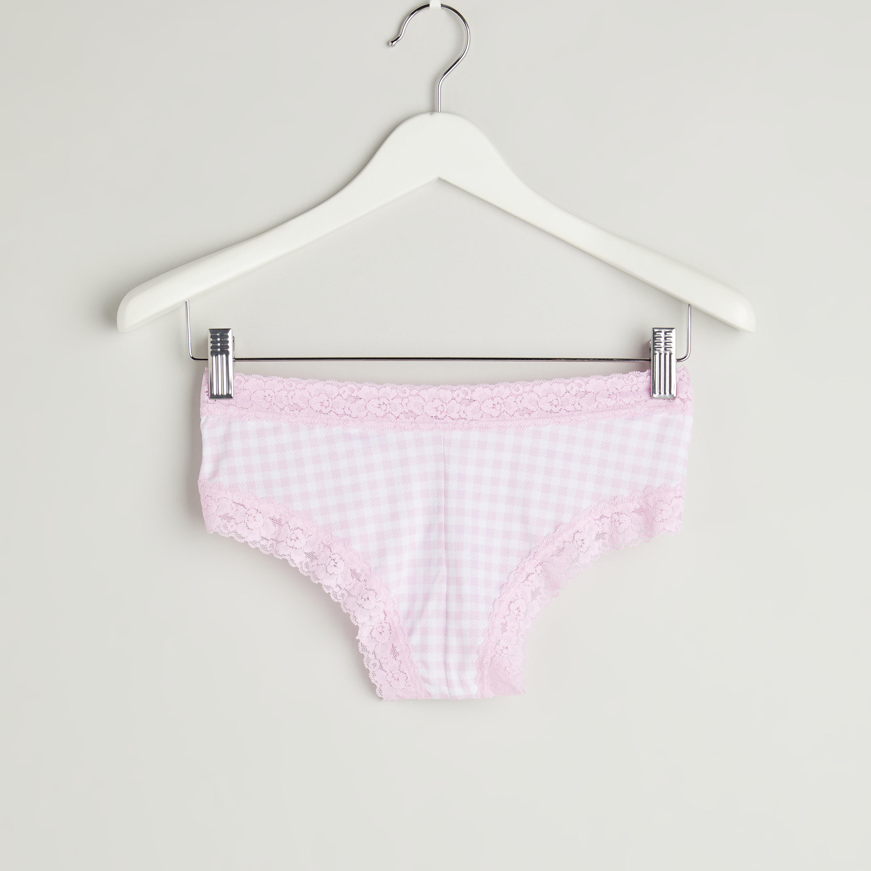 سراويل داخلية كاروهات بتفاصيل دانتيل-women-clothing-lingerie-panties-image-2