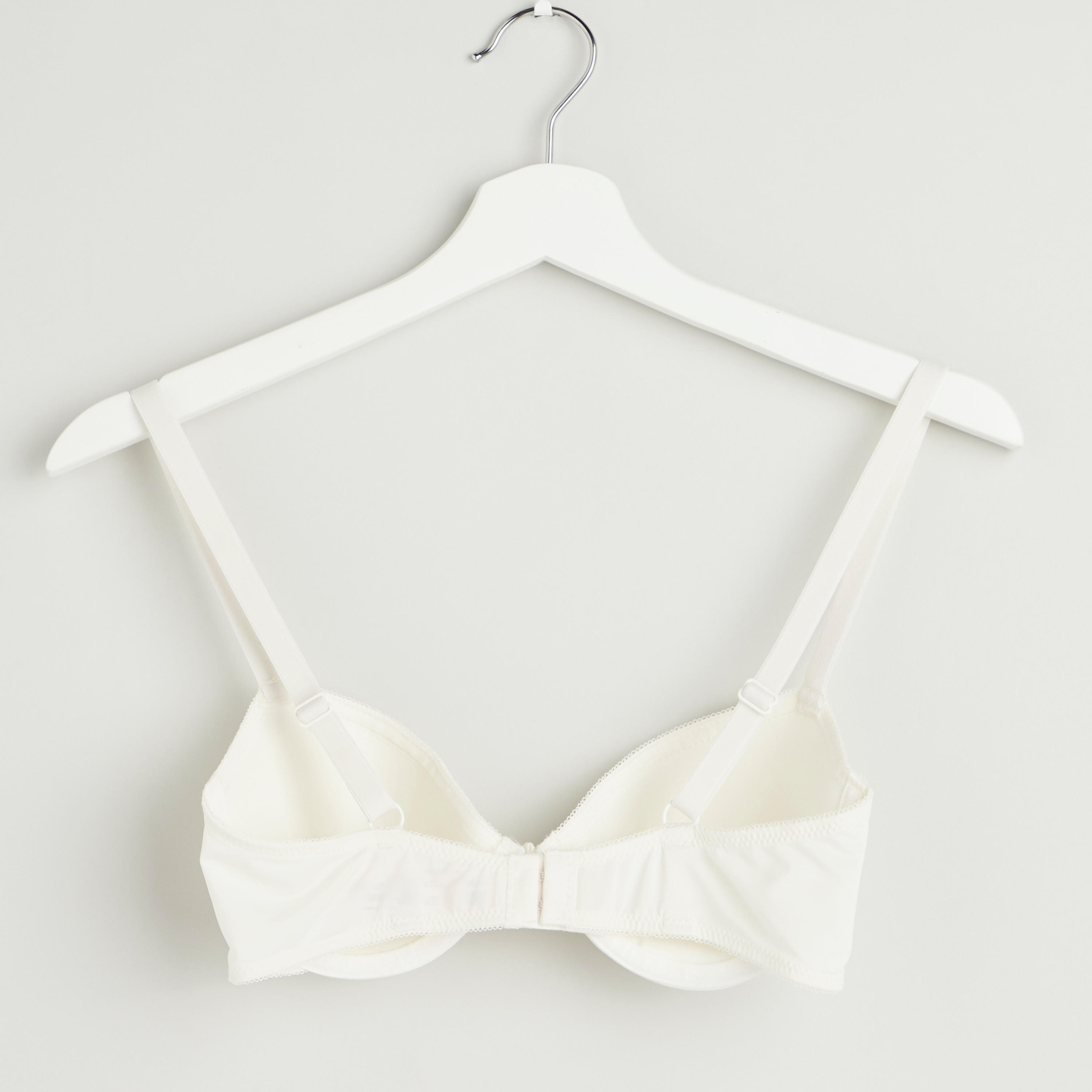 Plain Padded T-shirt Bra with Hook and Eye Closure-women-clothing-lingerie-bras-image-2