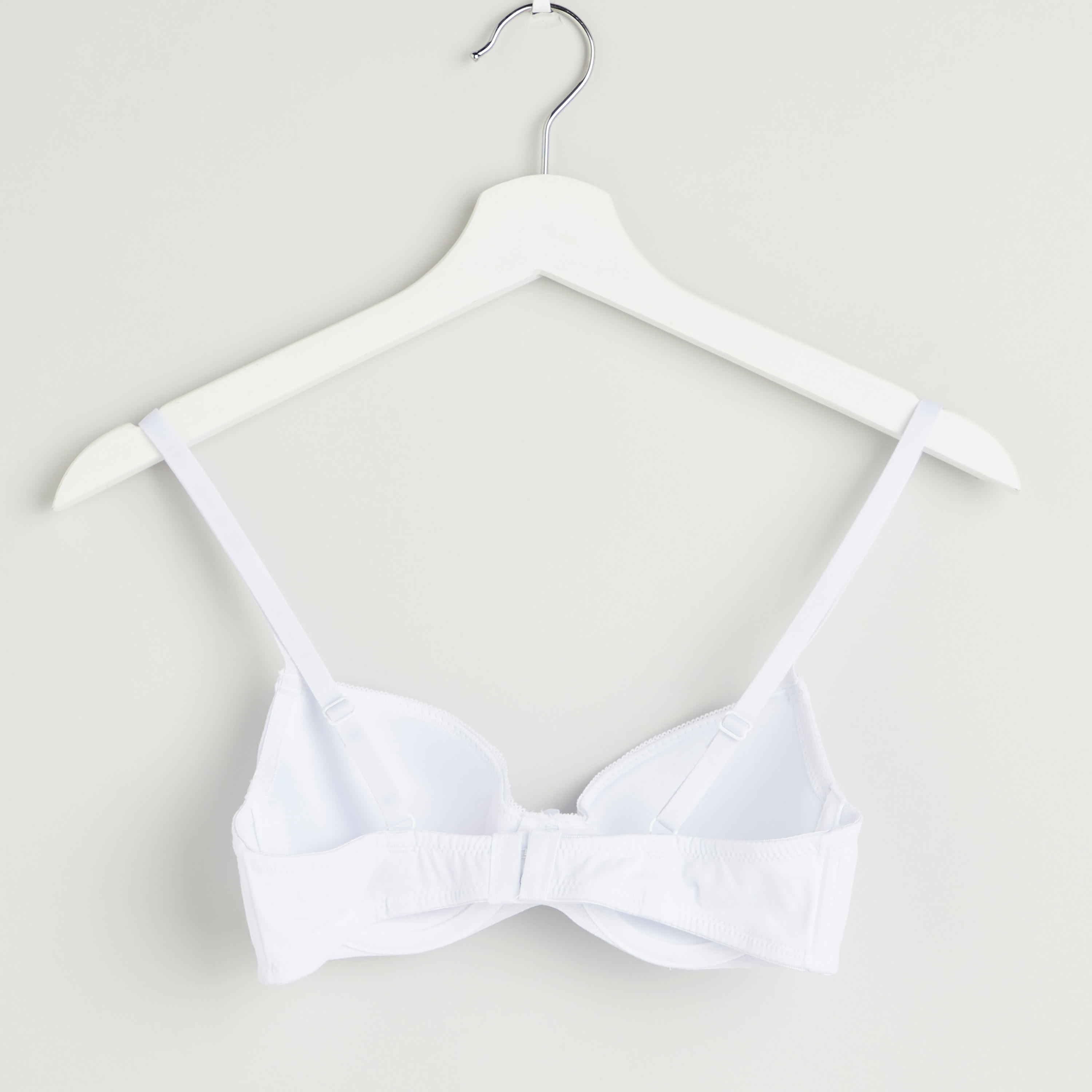 Plain Padded T-shirt Bra with Hook and Eye Closure-women-clothing-lingerie-bras-image-2