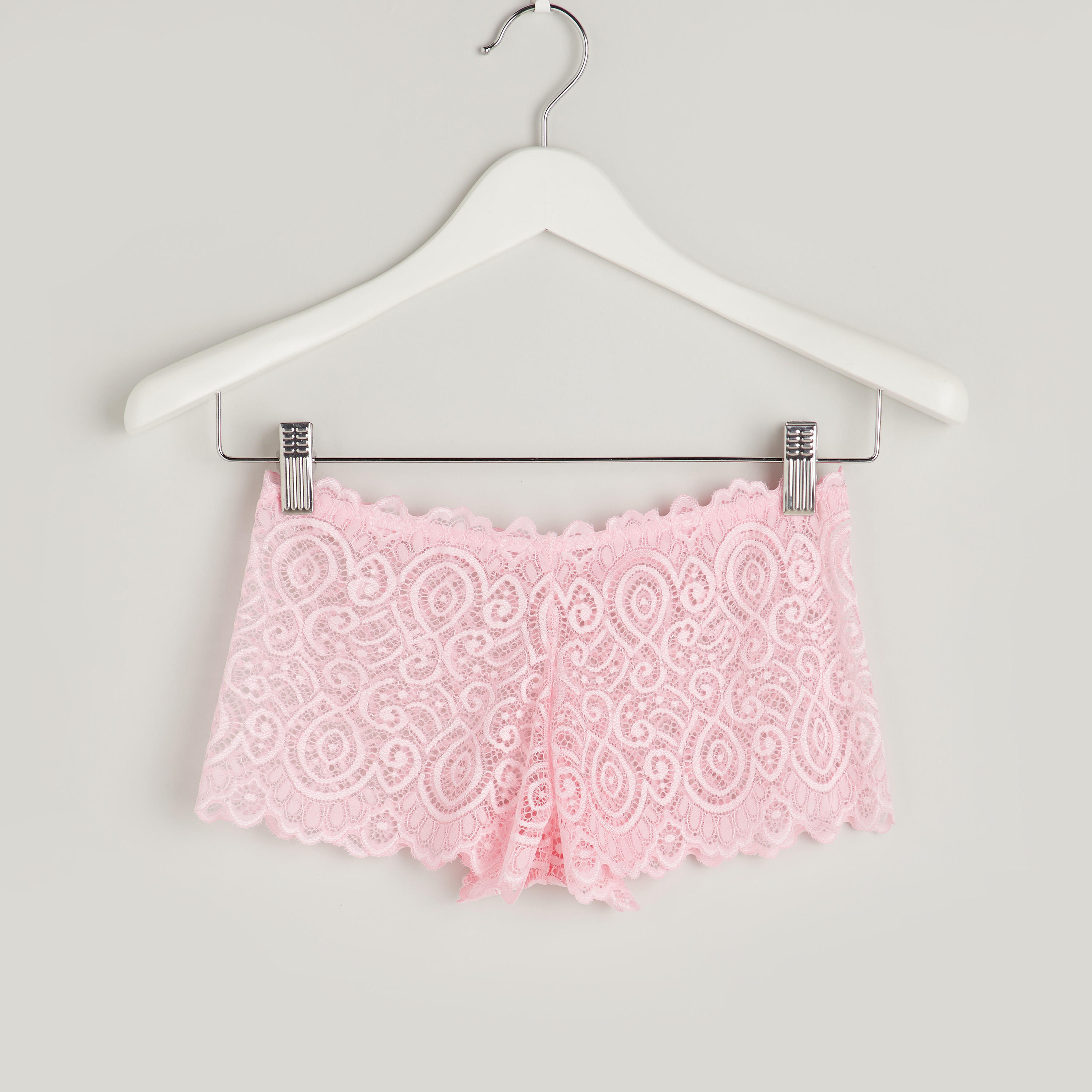 سراويل داخلية بوي شورت دانتيل بخصر مطاطي-women-clothing-lingerie-panties-image-2