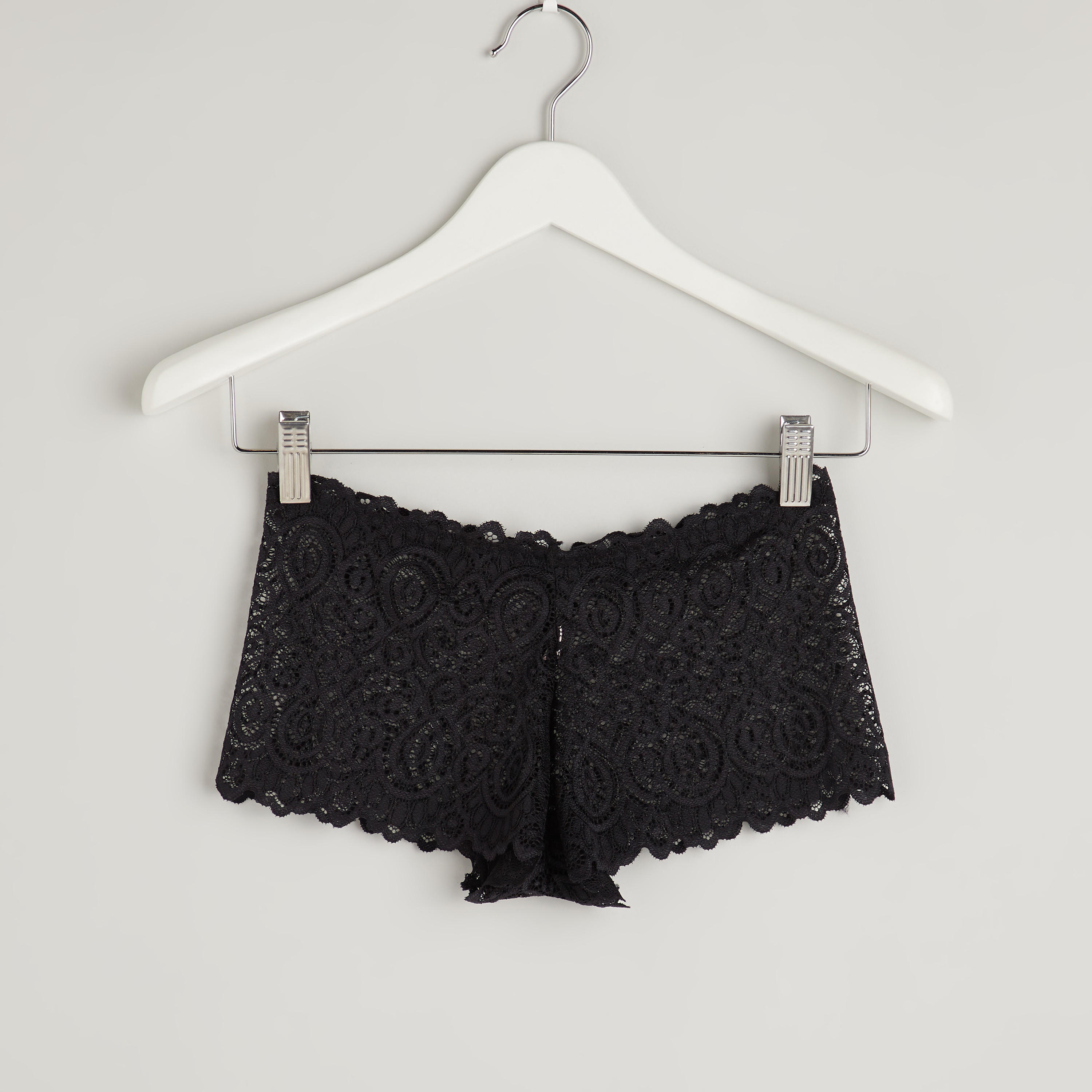 Lace Boyshorts with Elasticised Waistband-women-clothing-lingerie-panties-image-2