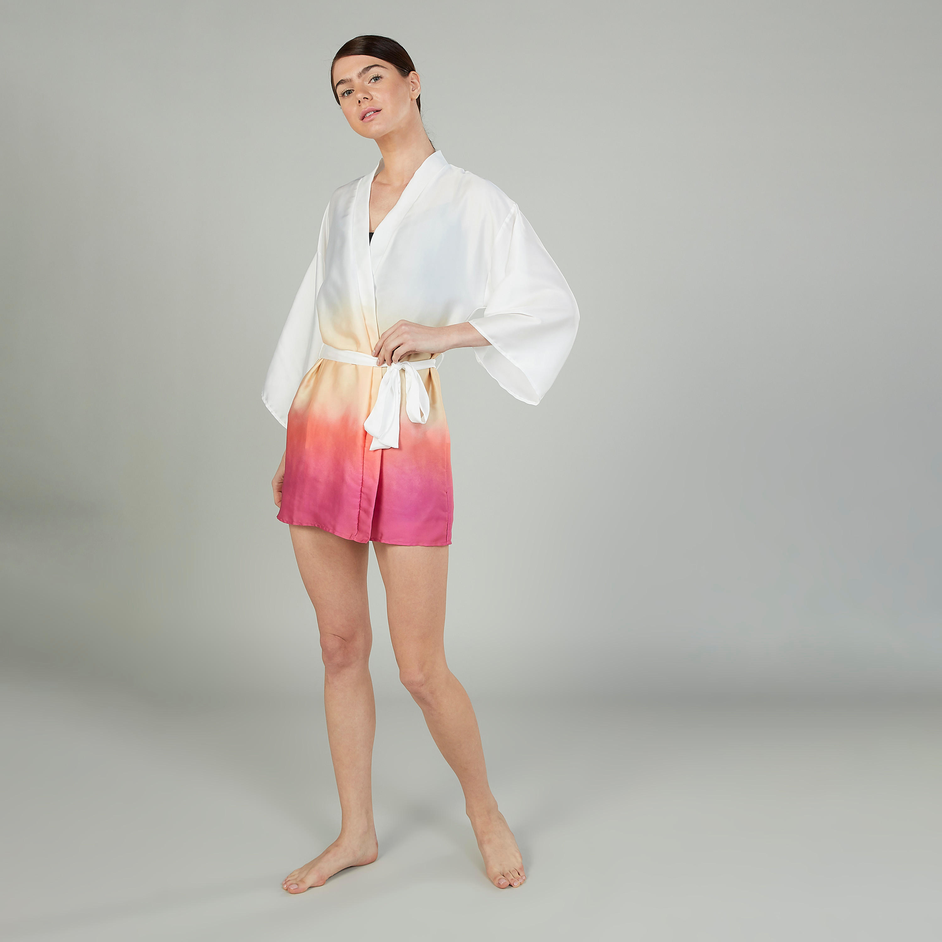 Printed Robe with Long Sleeves and Tie Ups-women-clothing-nightwear-robes-image-2