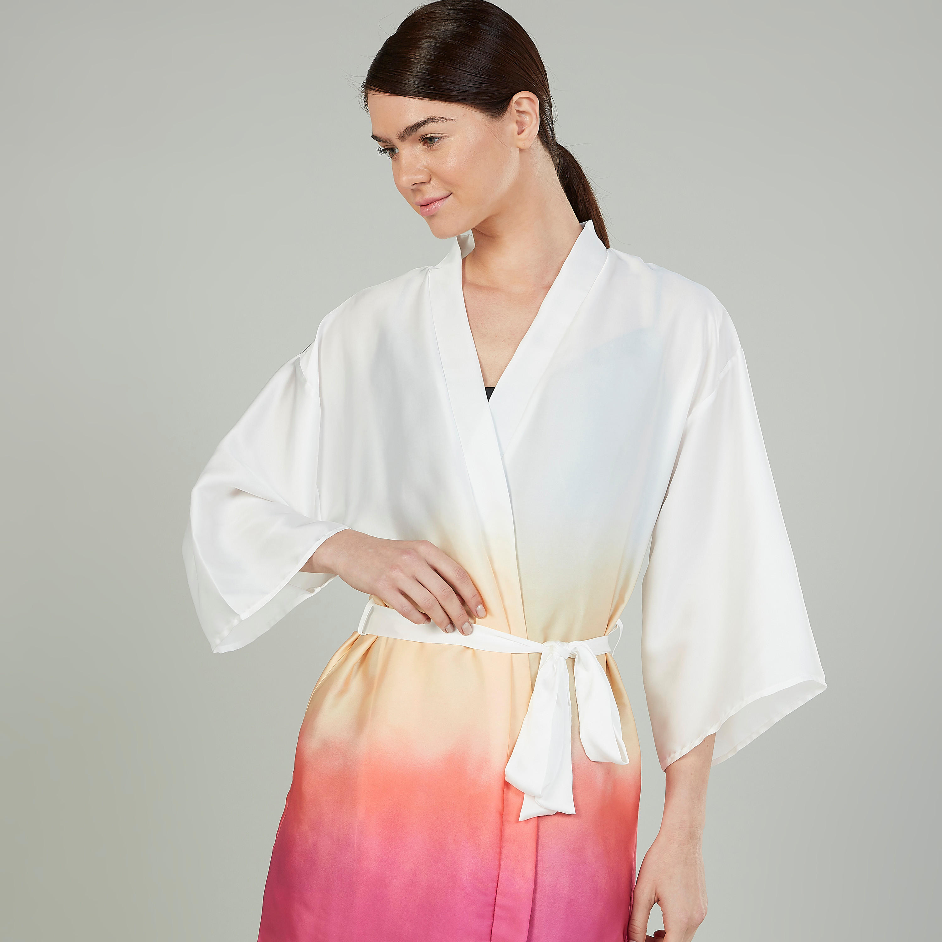 Printed Robe with Long Sleeves and Tie Ups-women-clothing-nightwear-robes-image-3