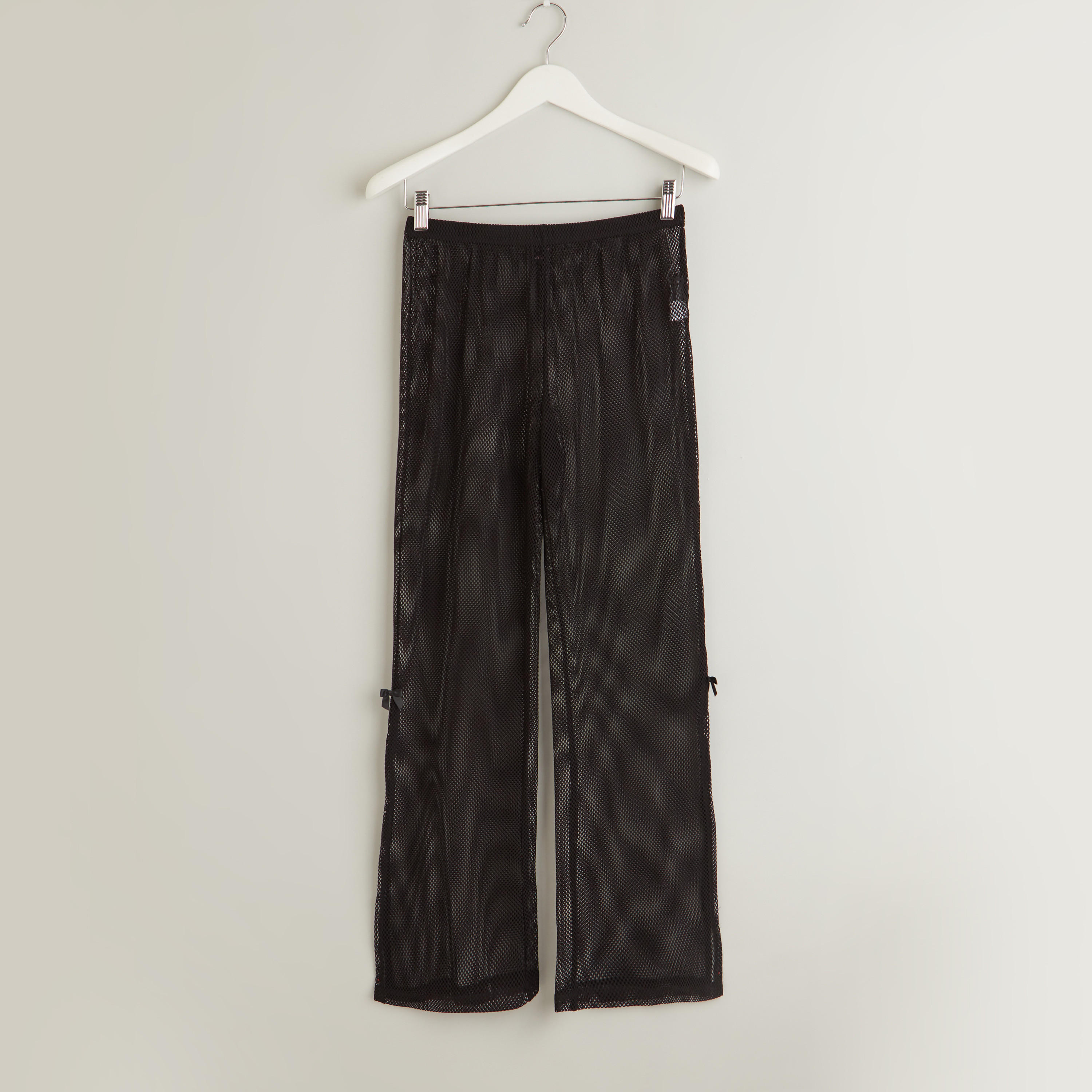 طقم بنطلون بيجاما طويل وبلوزة بارزة الملمس دون أكمام بياقة V-women-clothing-nightwear-pyjamas-longsets-image-4