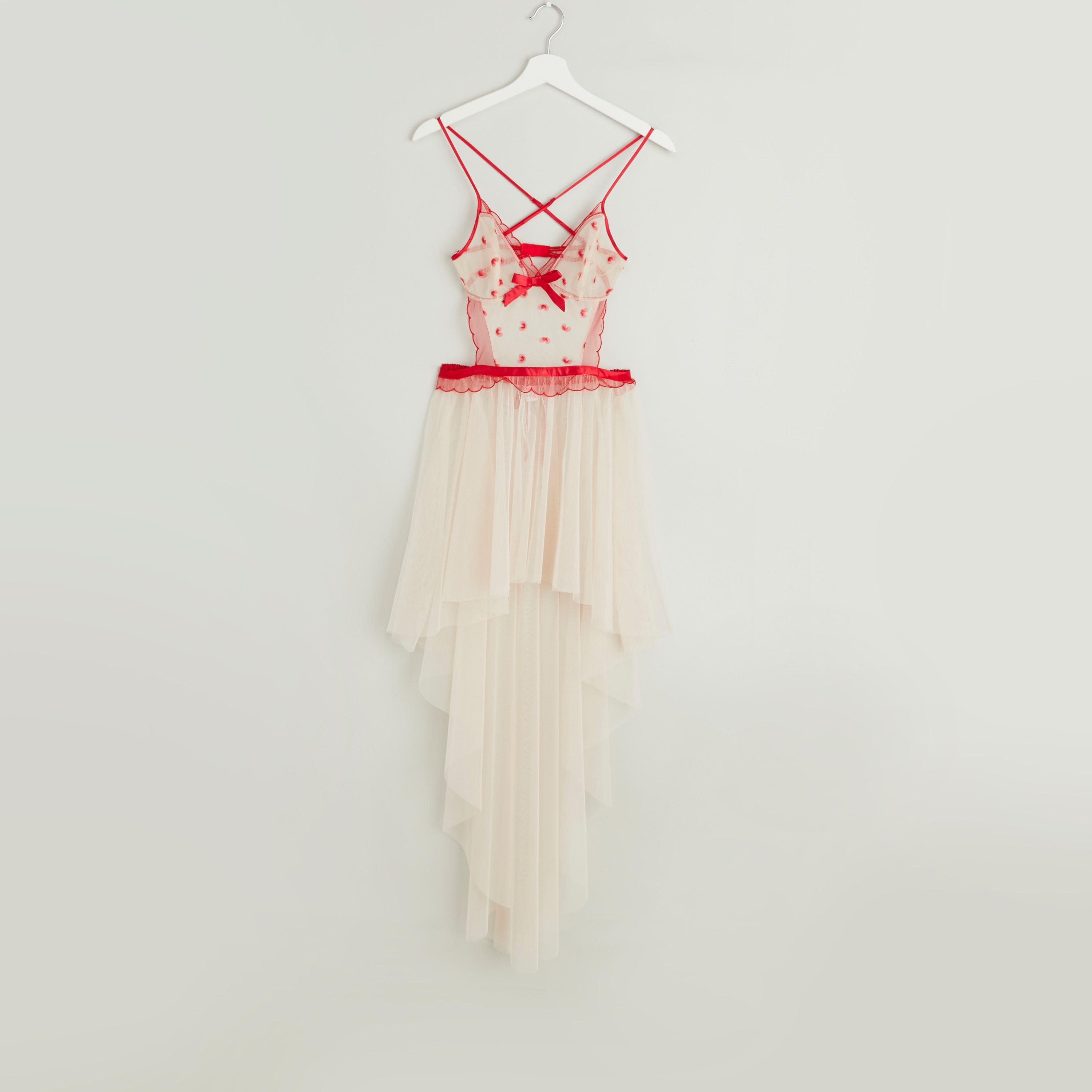 قميص نوم دانتيل دون أكمام مع ثونغ-women-clothing-nightwear-nighties-image-2