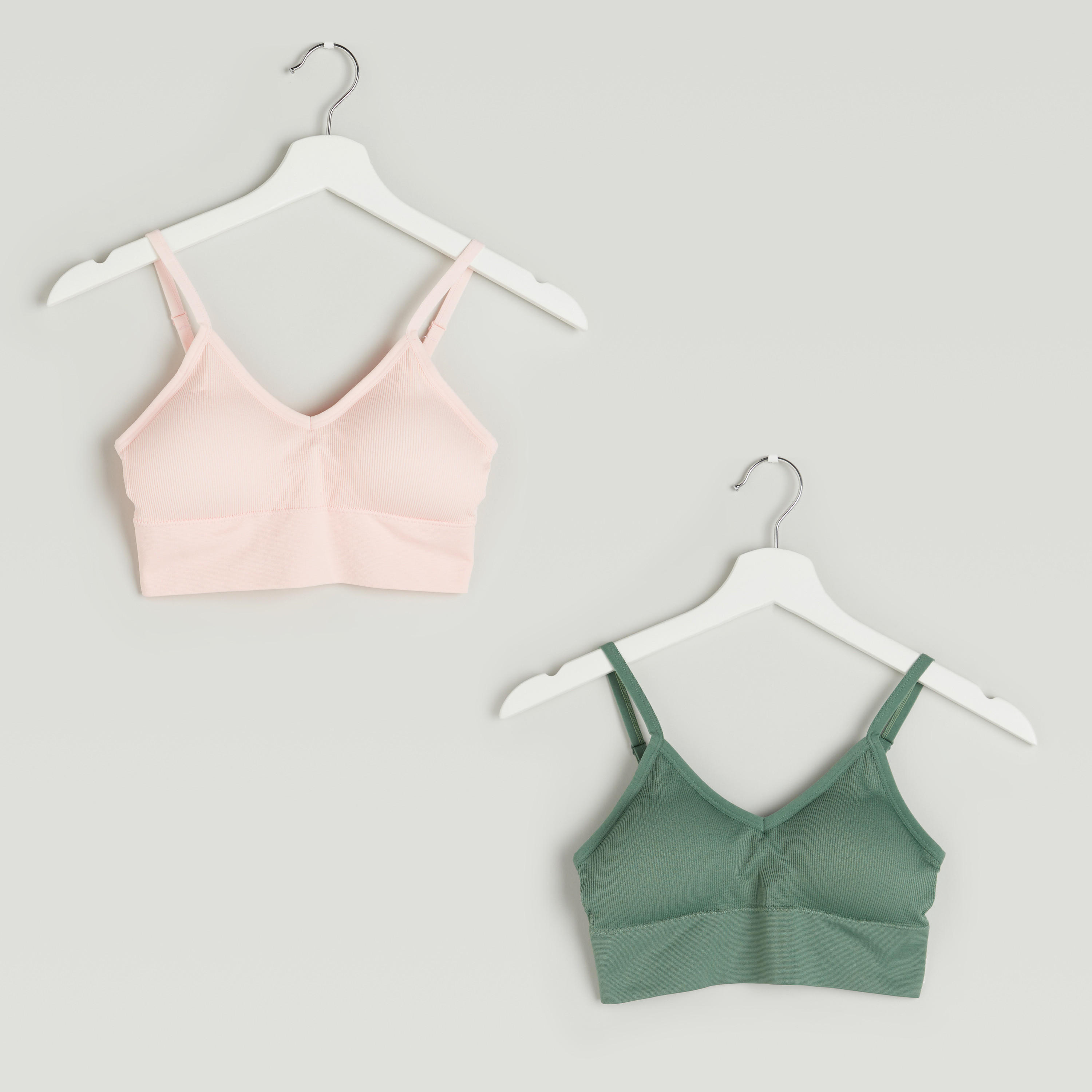 صدريّة سادة مبطّنة بحمّالات قابلة للتعديل - طقم من قطعتين-women-clothing-lingerie-bras-image-5