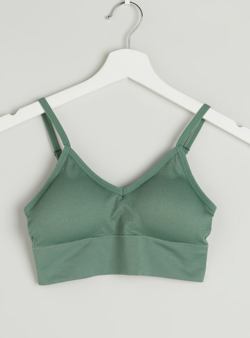 صدريّة سادة مبطّنة بحمّالات قابلة للتعديل - طقم من قطعتين-women-clothing-lingerie-bras-image-2