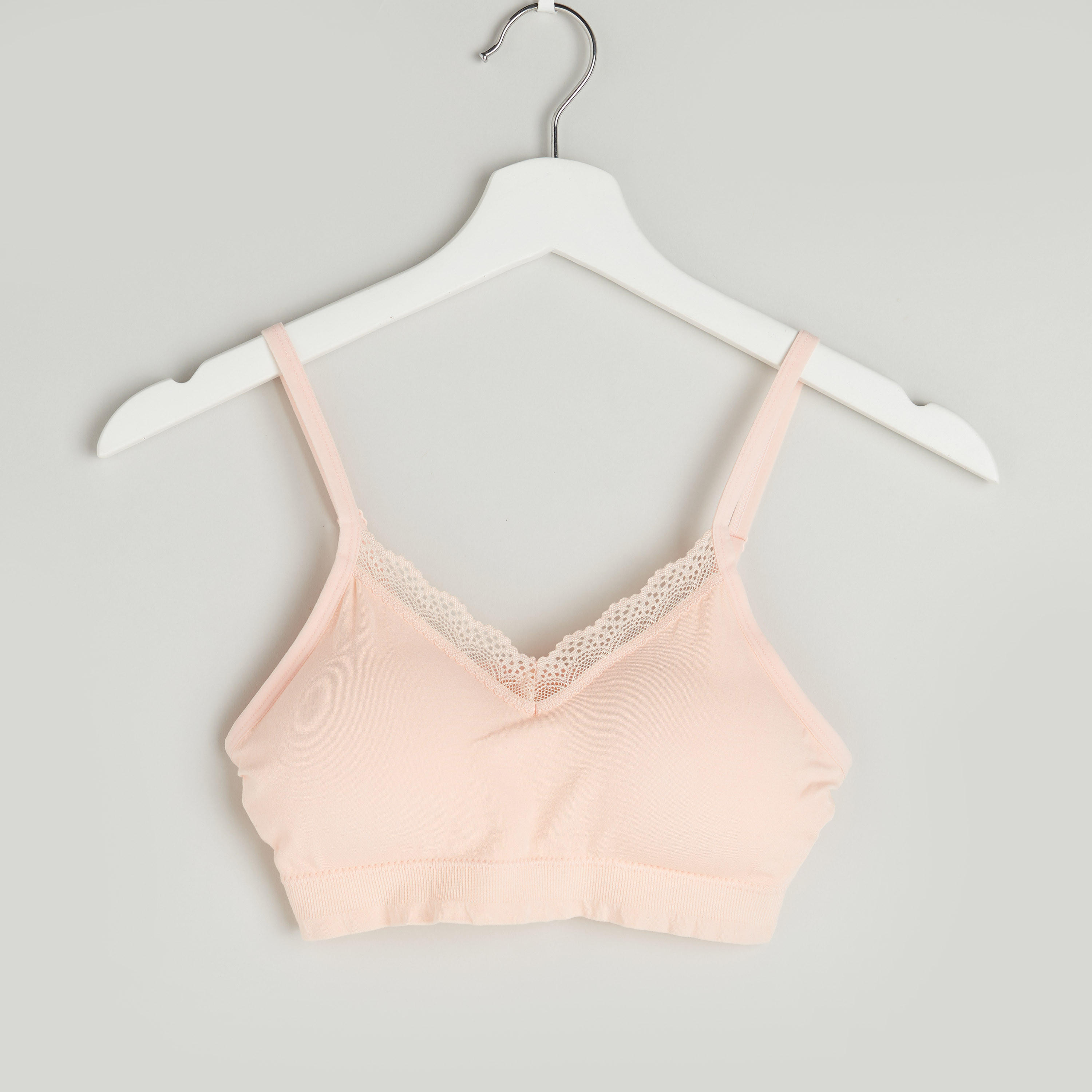 صدريّة مبطنة سادة بحمّالات قابلة للتعديل - طقم من قطعتين-women-clothing-lingerie-bras-image-2