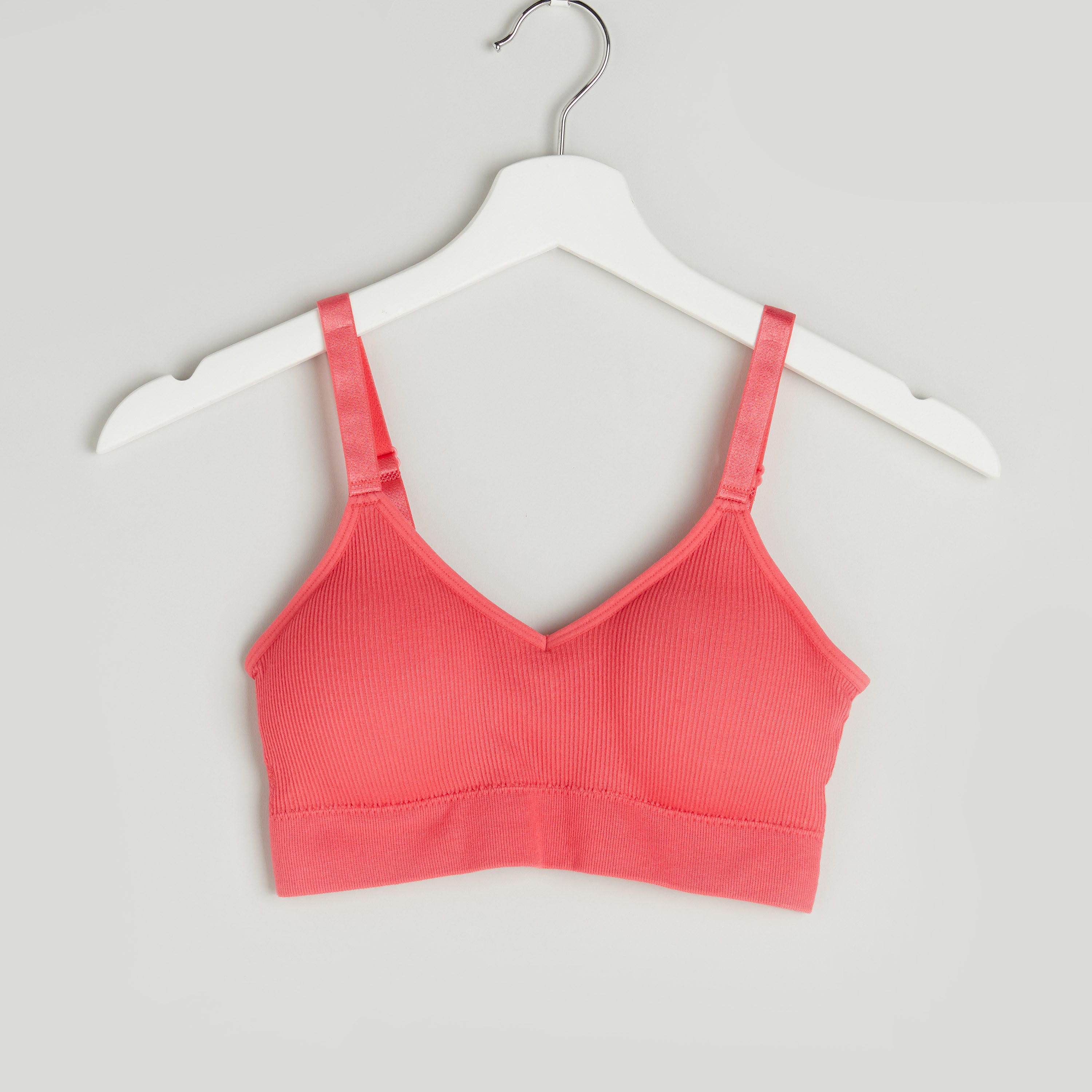 Set of 2 - Plain Padded Bra with Spaghetti Straps-women-clothing-lingerie-bras-image-2