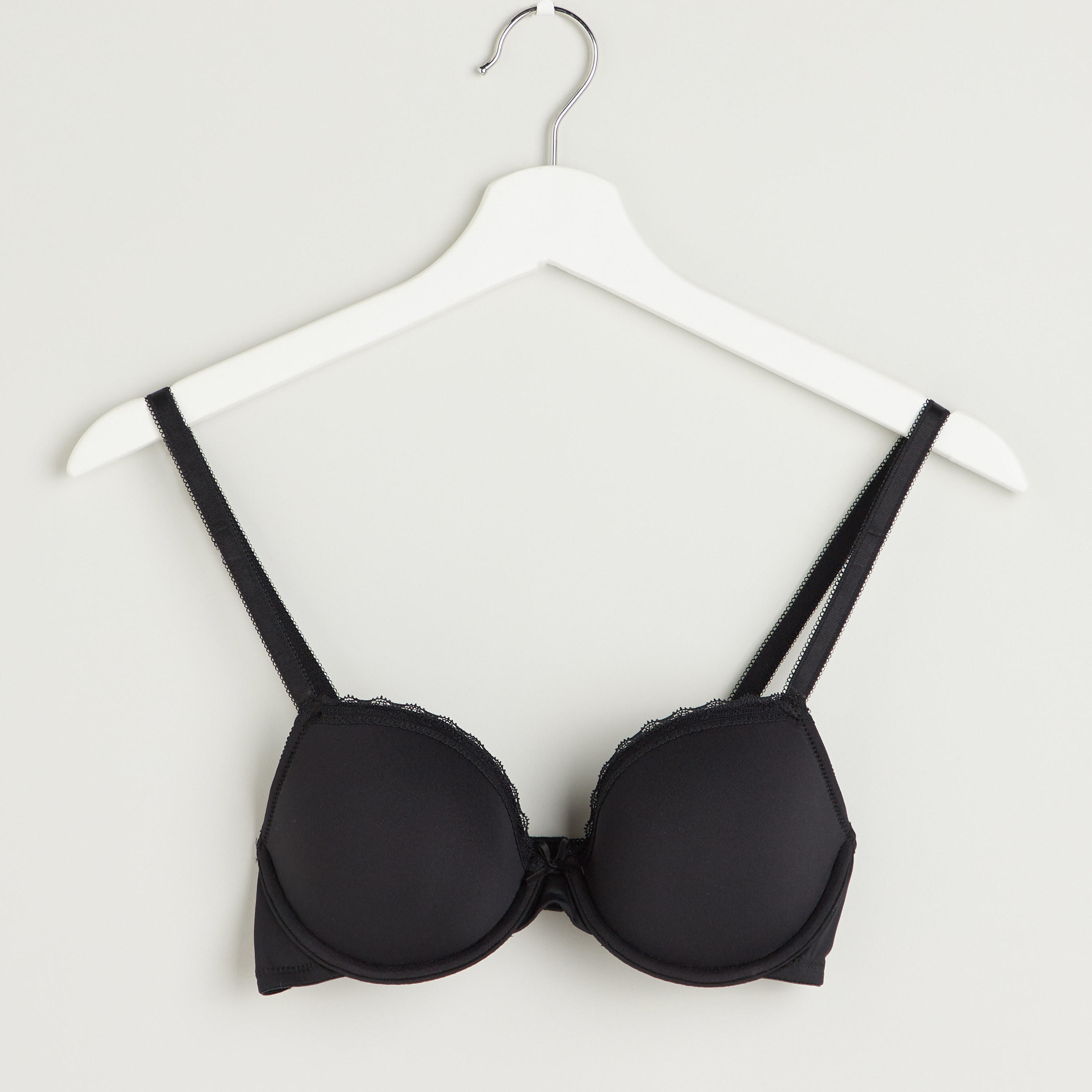 Set of 2 - Plain Padded Bra with Hook and Eye Closure-women-clothing-lingerie-bras-image-2