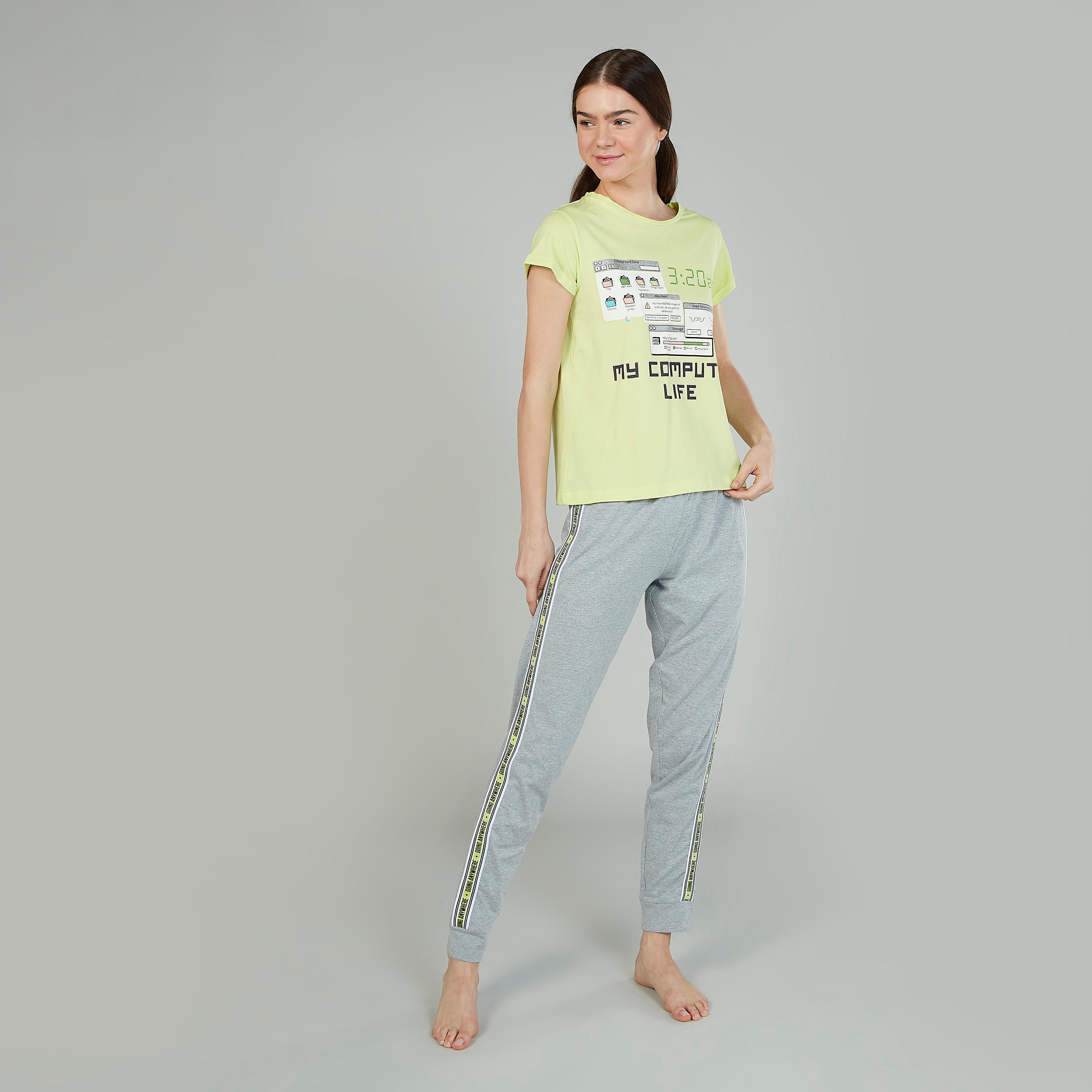 Printed Round Neck T-shirt with Full Length Jog Pants-women-clothing-nightwear-pyjamas-longsets-image-1