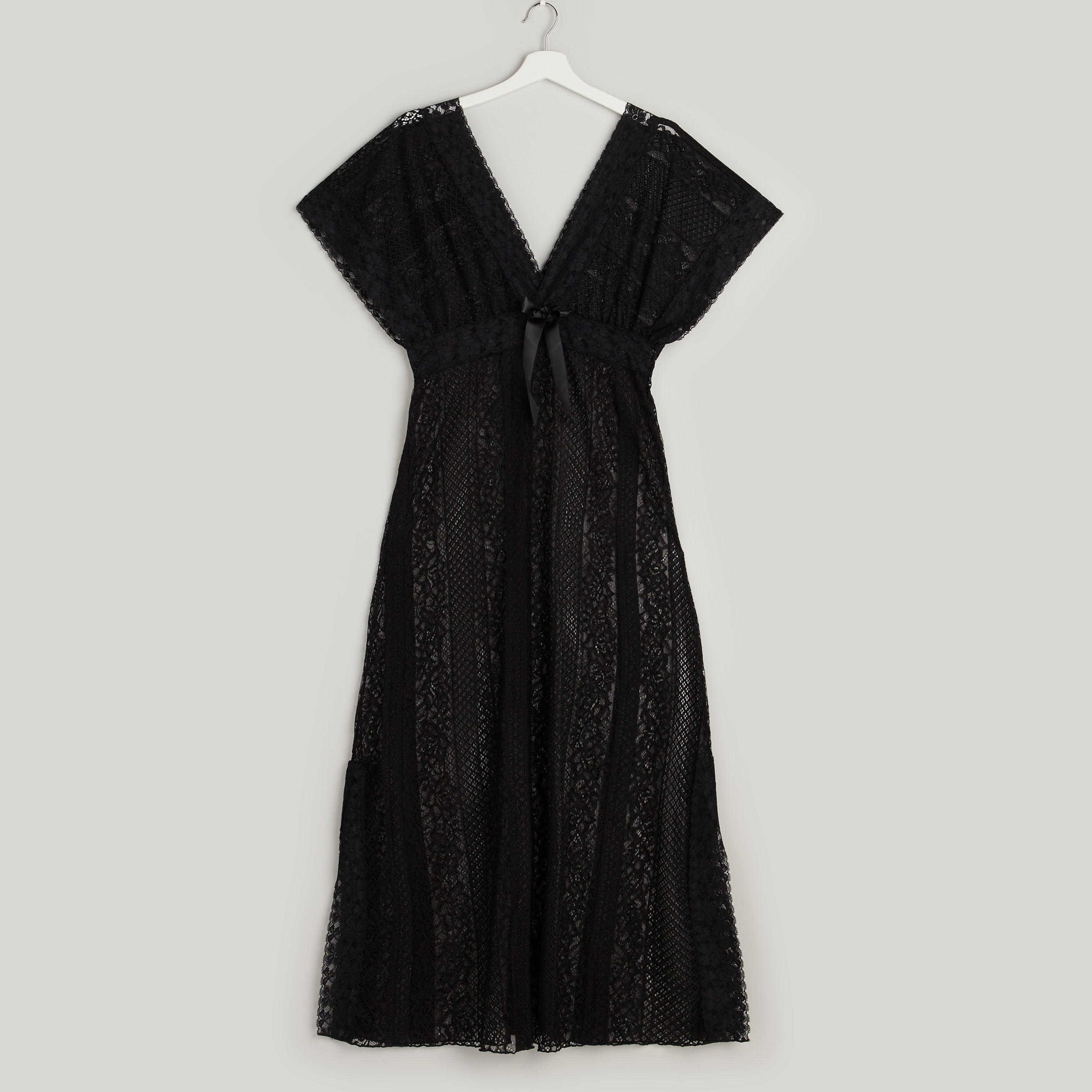 فستان نوم دانتيل بياقة V مع ثونج-women-clothing-nightwear-nighties-image-2