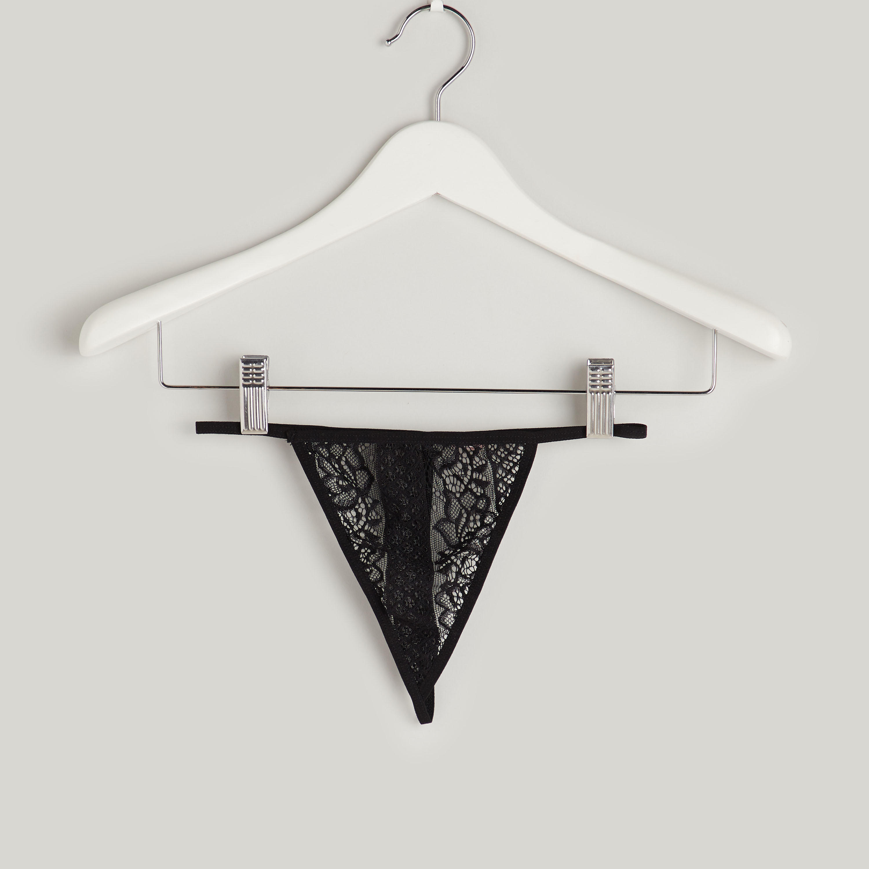 فستان نوم دانتيل بياقة V مع ثونج-women-clothing-nightwear-nighties-image-5