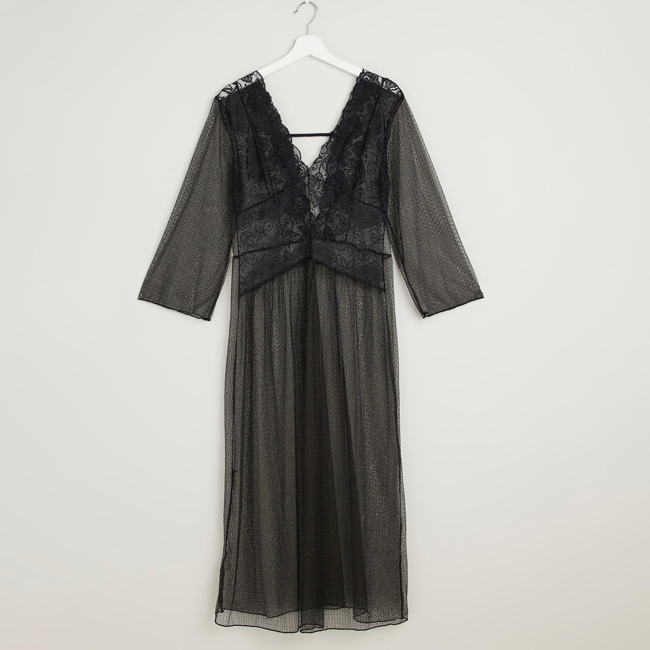 فستان دانتيل بياقة V مع ثونج-women-clothing-nightwear-nighties-image-2