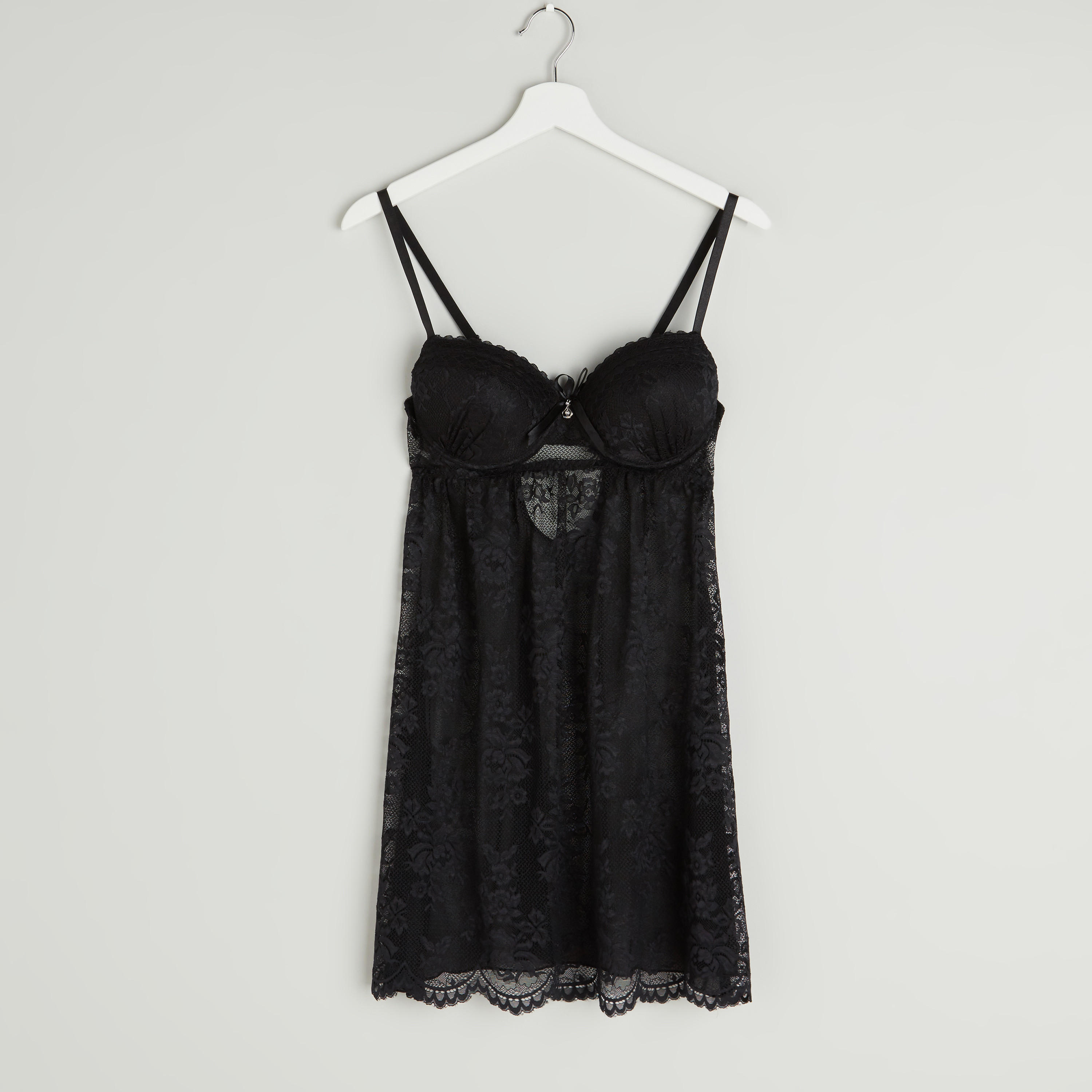 طقم ملابس نوم دانتيل - من 3 قطع-women-clothing-nightwear-pyjamas-longsets-image-4