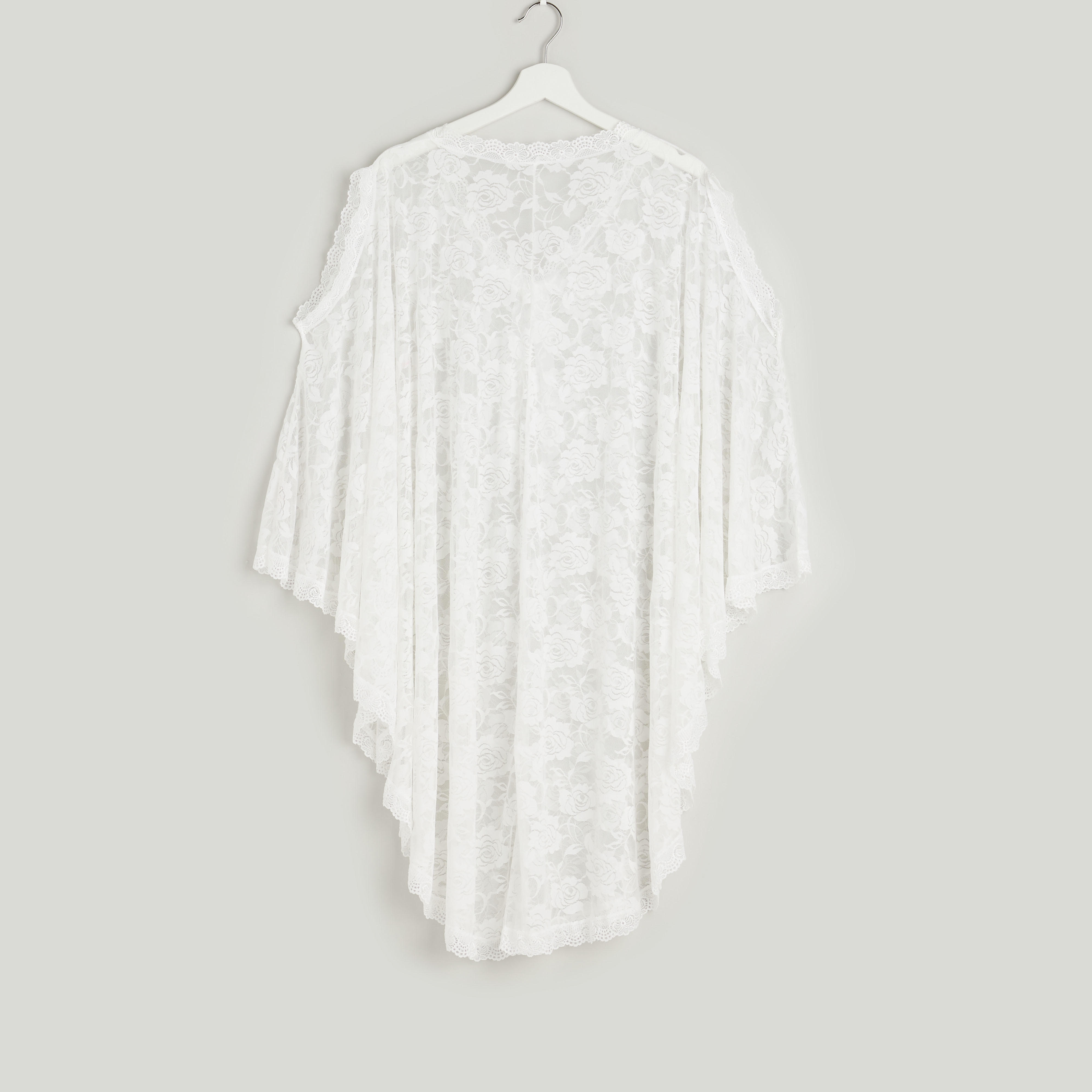 قميص نوم بياقة V وتفاصيل دانتيل مع ثونج-women-clothing-nightwear-nighties-image-4