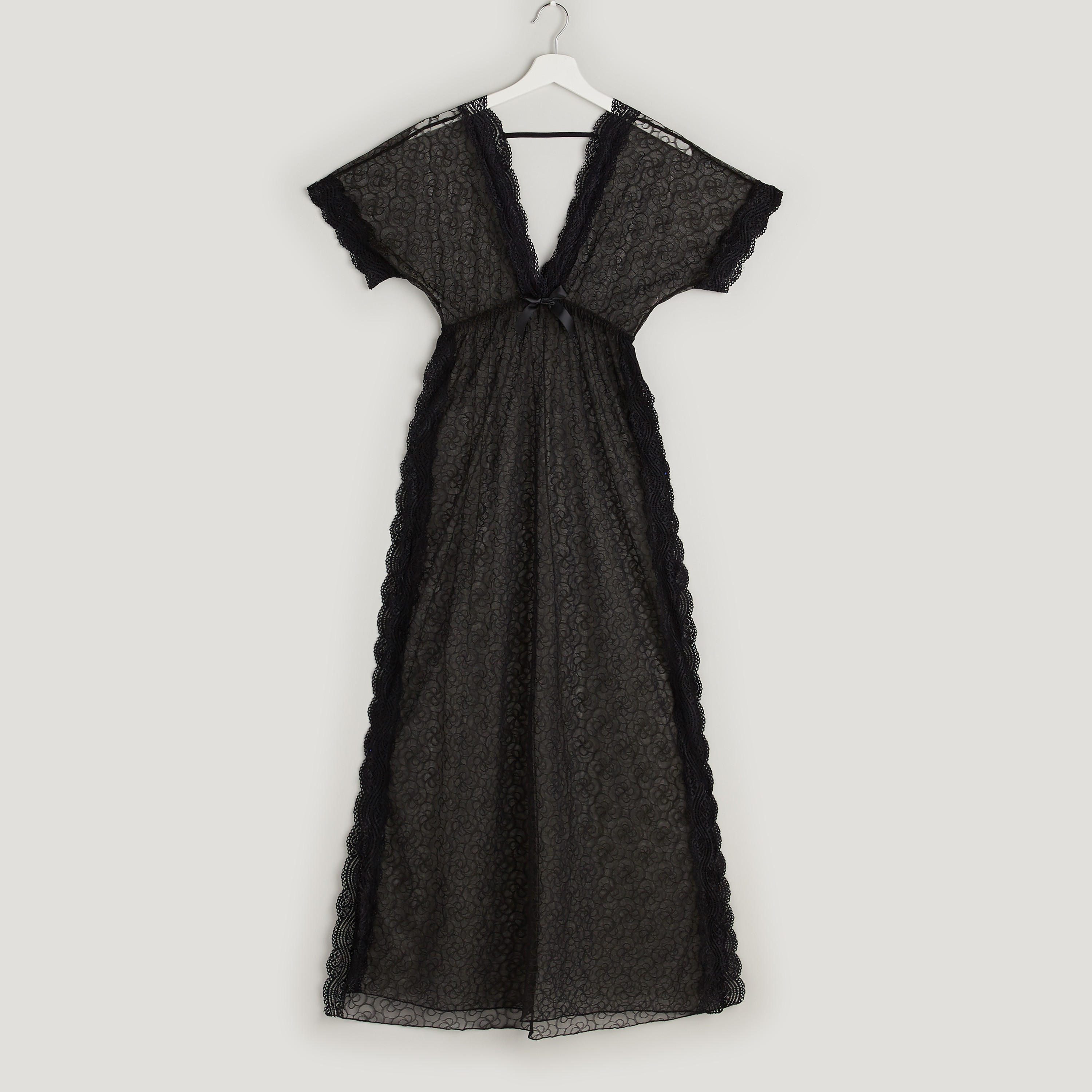 فستان دانتيل بياقة V مع ثونج-women-clothing-nightwear-nighties-image-2
