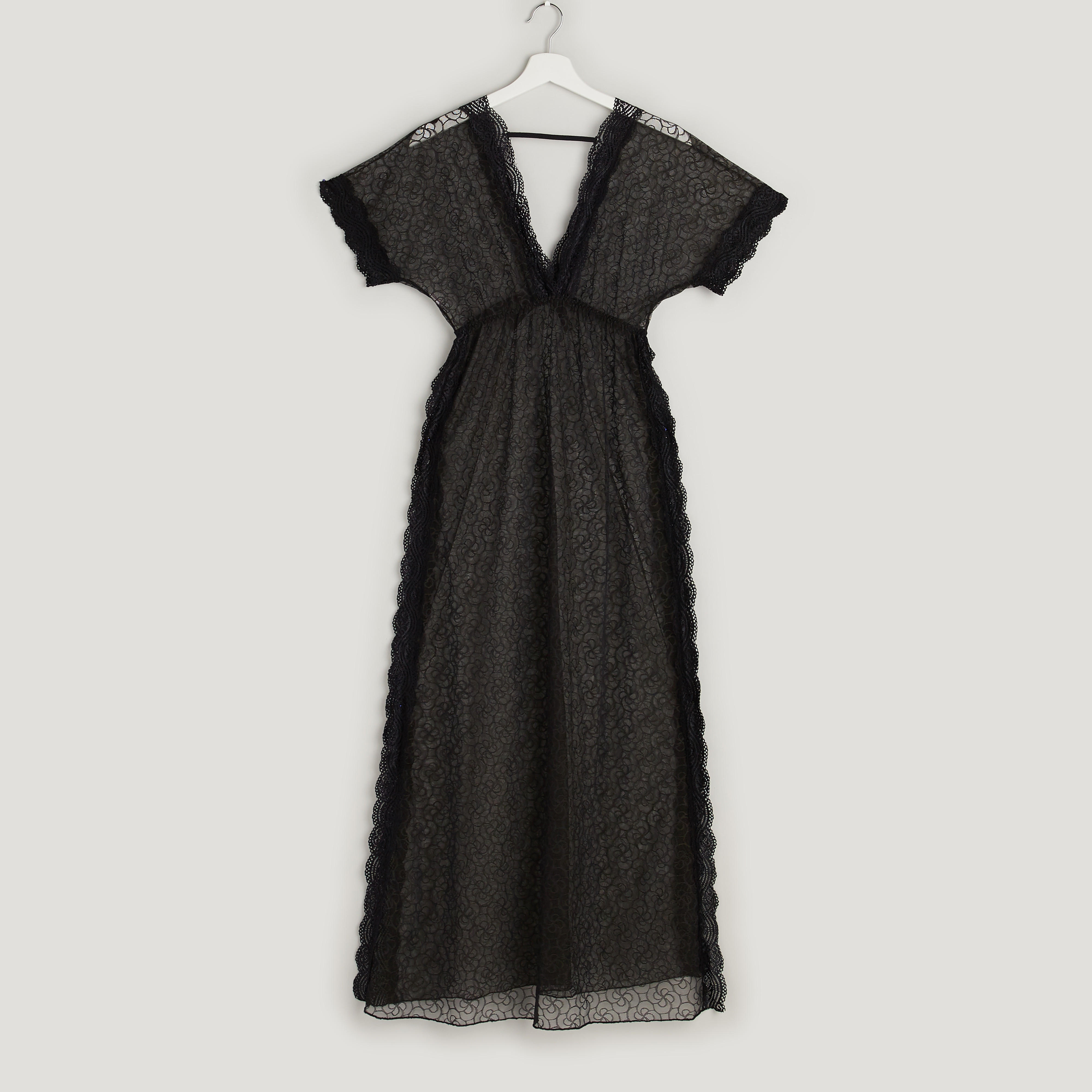 فستان دانتيل بياقة V مع ثونج-women-clothing-nightwear-nighties-image-4