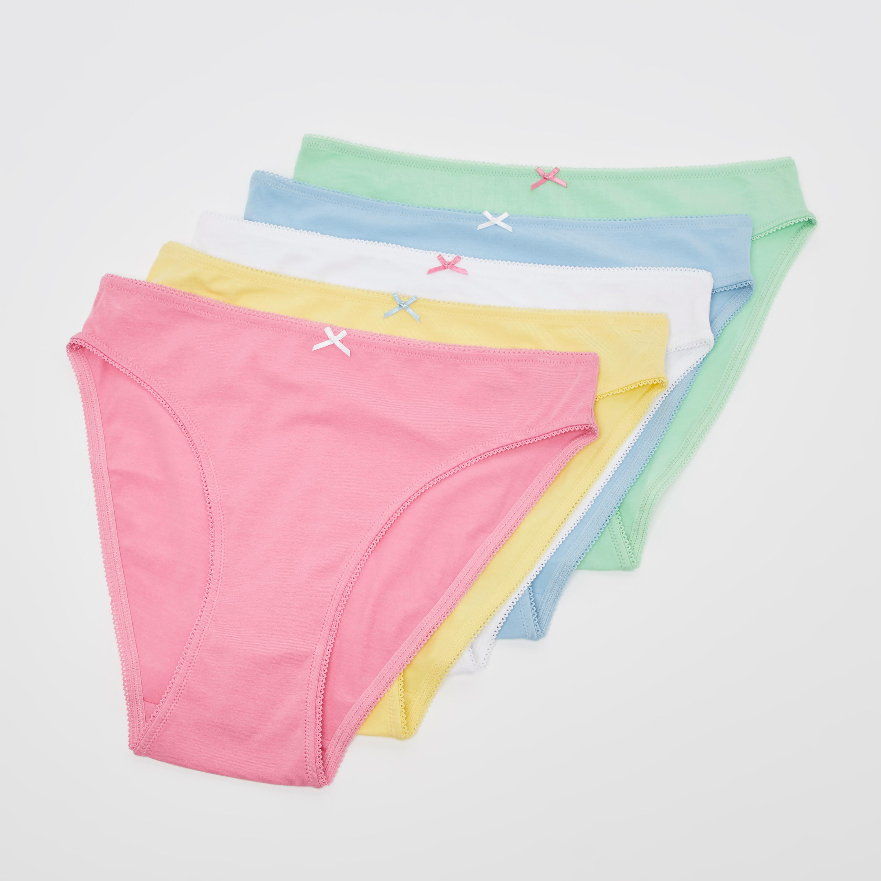 سراويل داخلية متنوعة بتفاصيل دانتيل - طقم من 5 قطع-women-clothing-lingerie-panties-image-1
