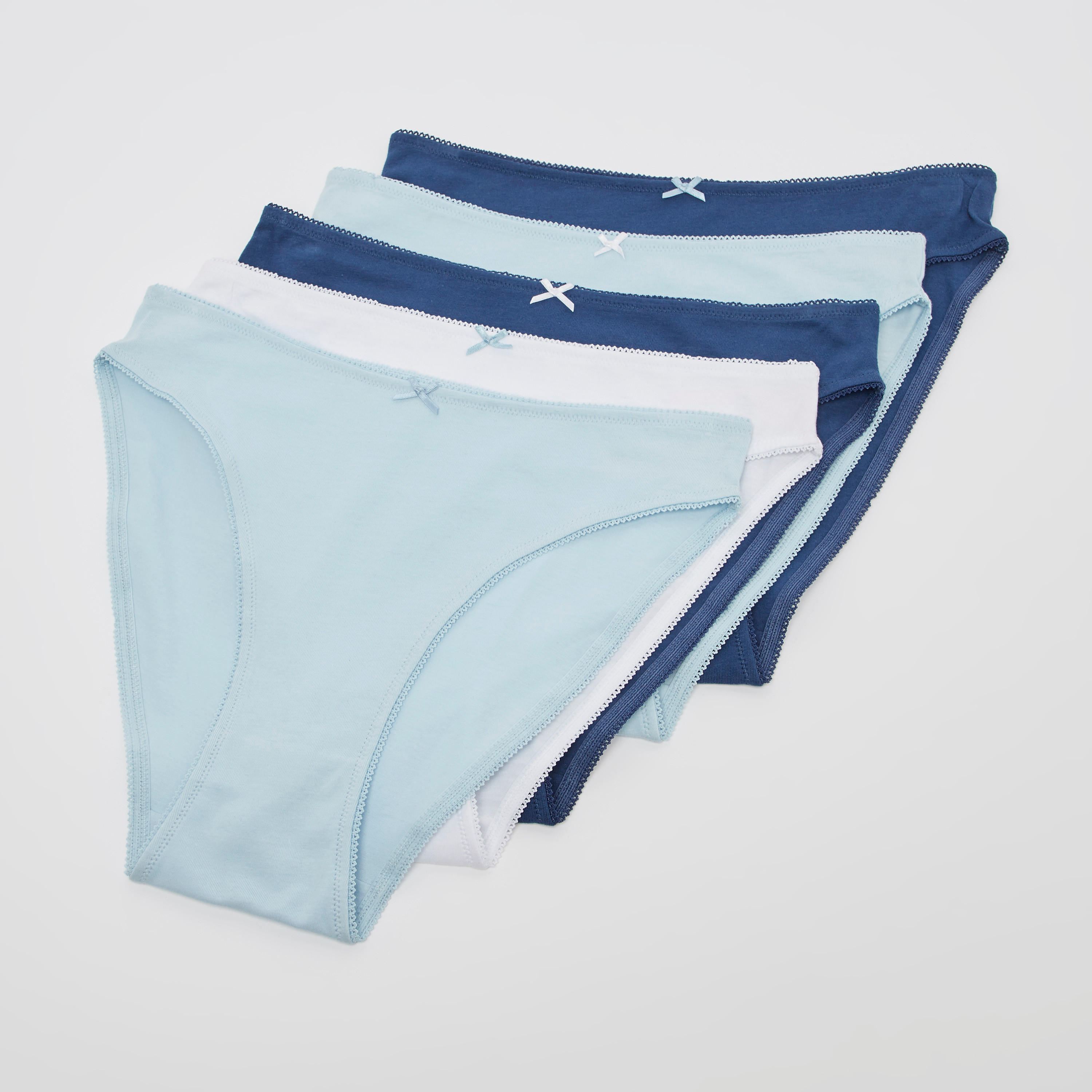 سراويل داخلية متنوعة بتفاصيل دانتيل - طقم من 5 قطع-women-clothing-lingerie-panties-image-1