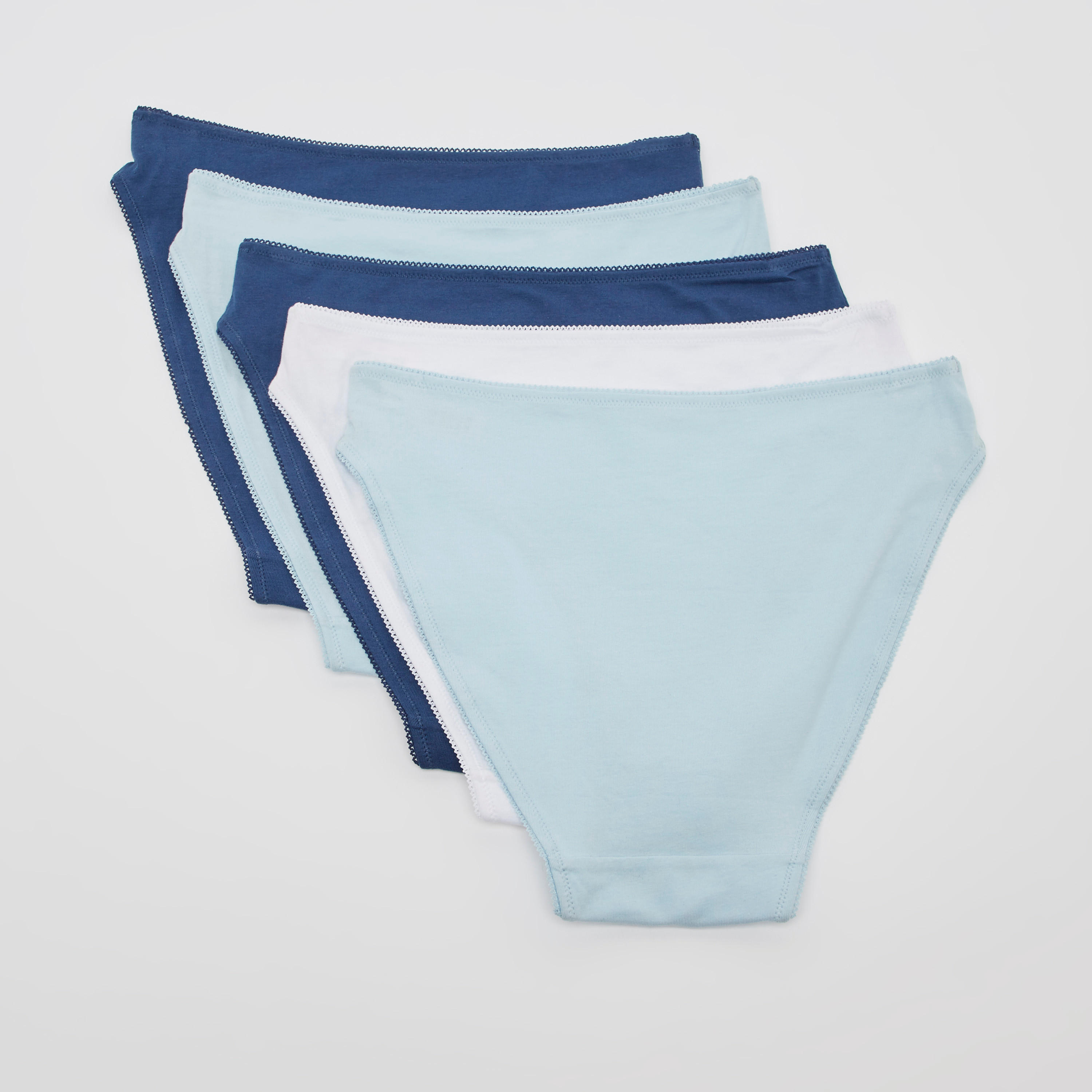 سراويل داخلية متنوعة بتفاصيل دانتيل - طقم من 5 قطع-women-clothing-lingerie-panties-image-2