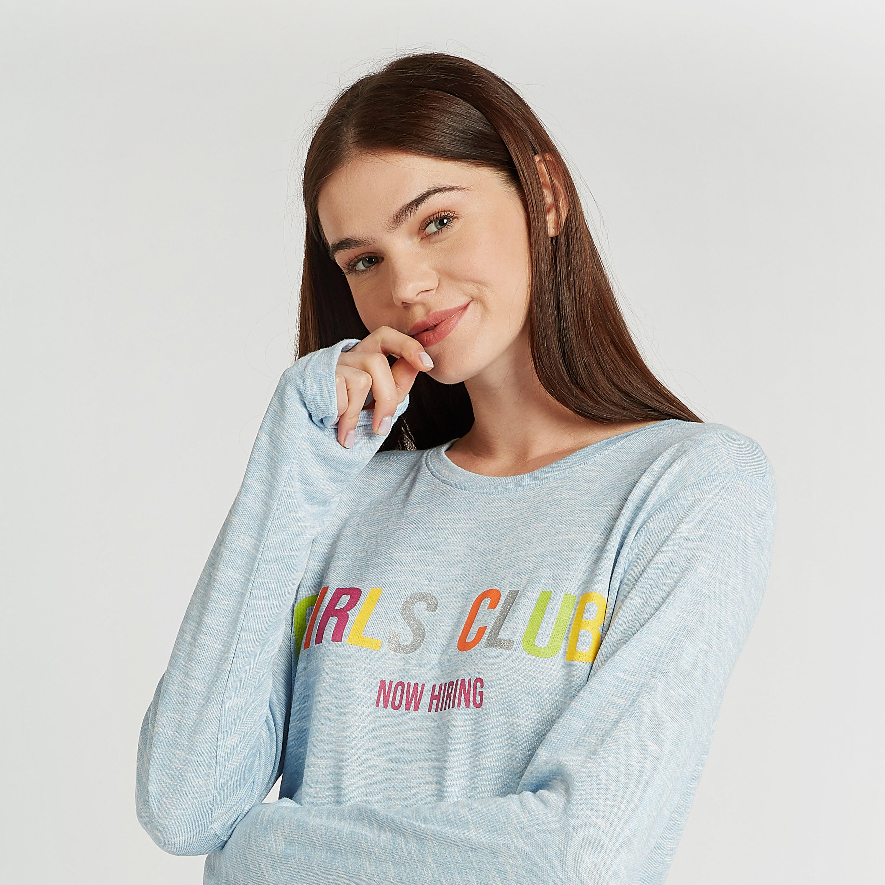 Printed Round Neck T-shirt and Pyjama Set-women-clothing-nightwear-pyjamas-longsets-image-3