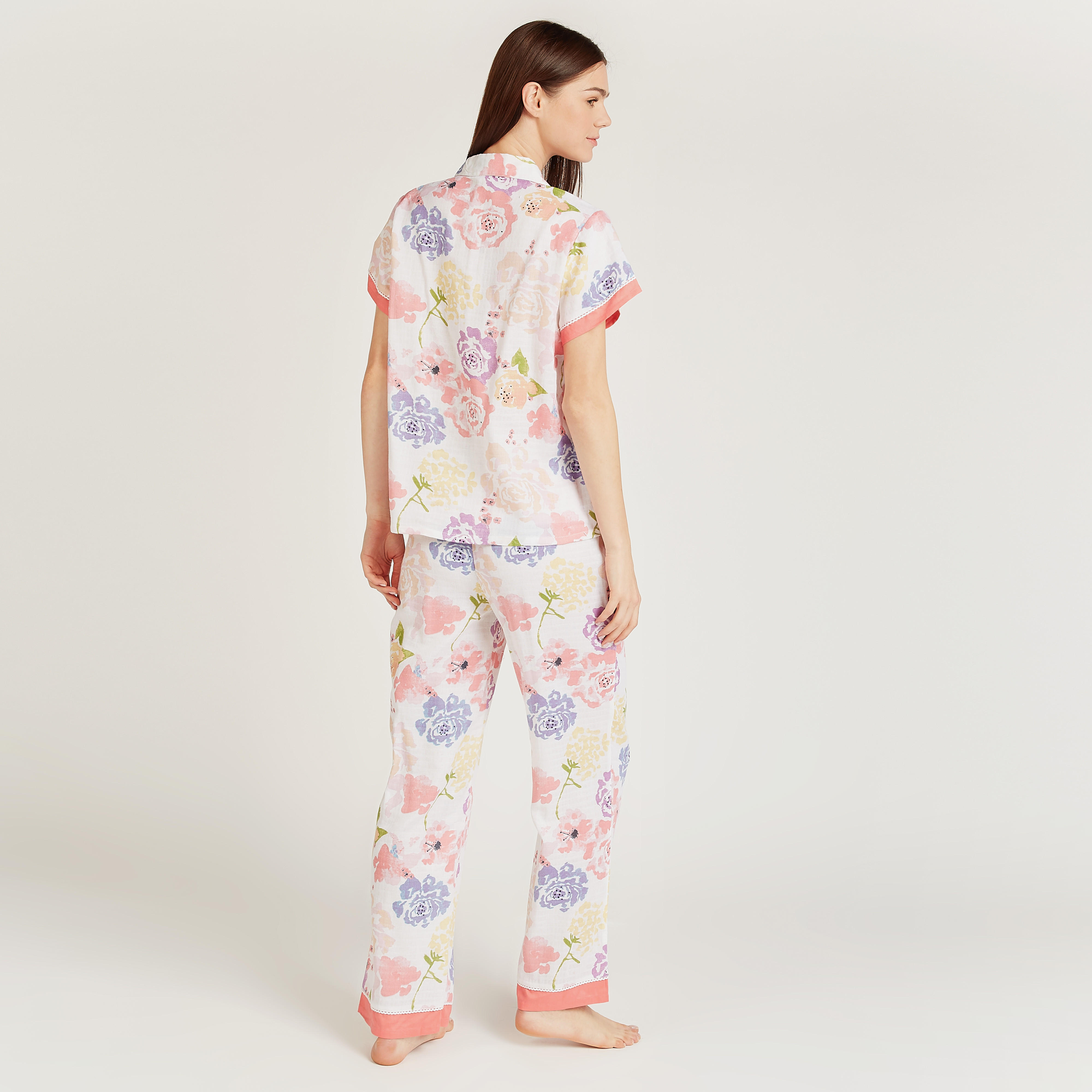 طقم بنطلون بيجاما وقميص بأكمام قصيرة وطبعات-women-clothing-nightwear-pyjamas-longsets-image-2