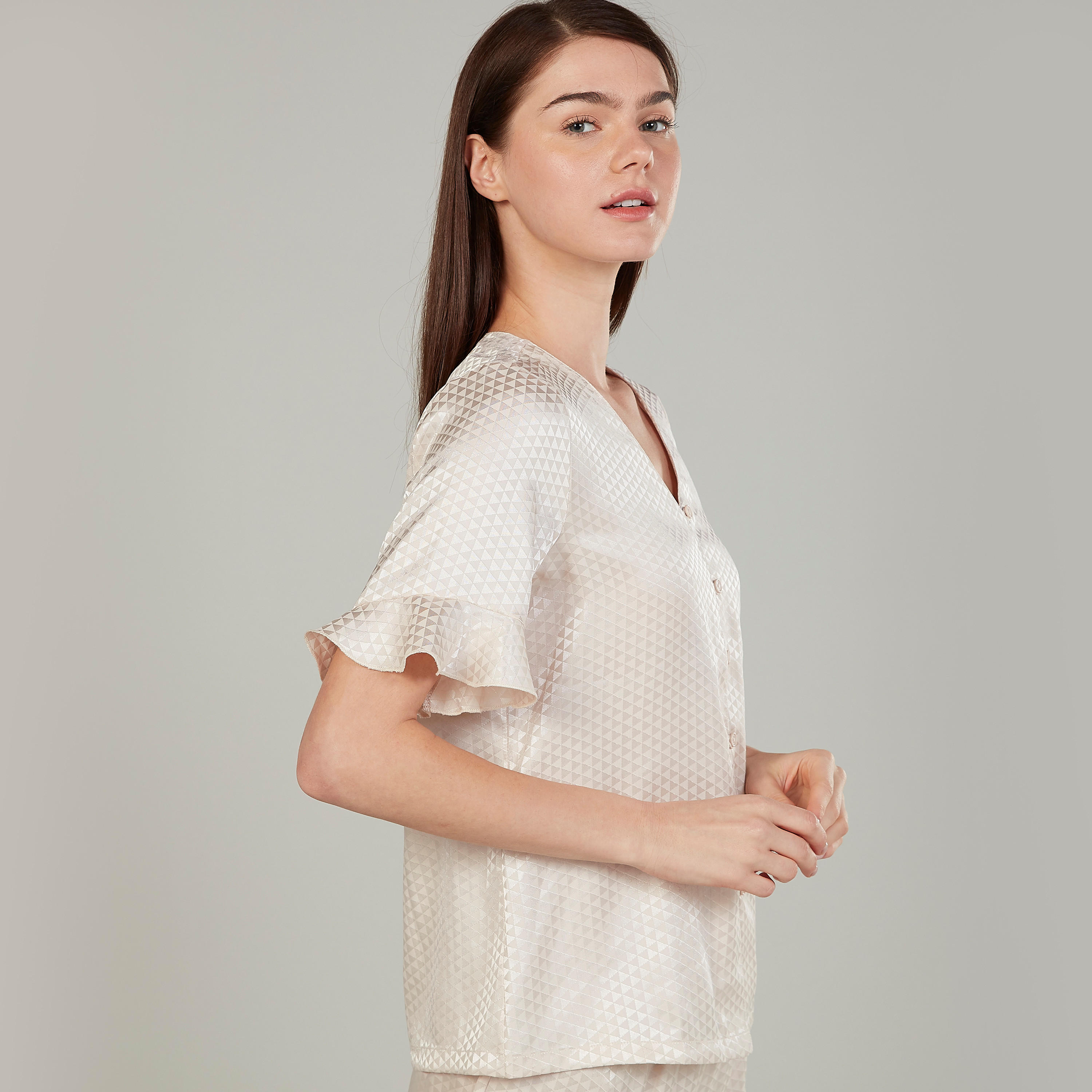طقم بنطلون بيجاما وقميص بأكمام قصيرة وطبعات-women-clothing-nightwear-pyjamas-longsets-image-3