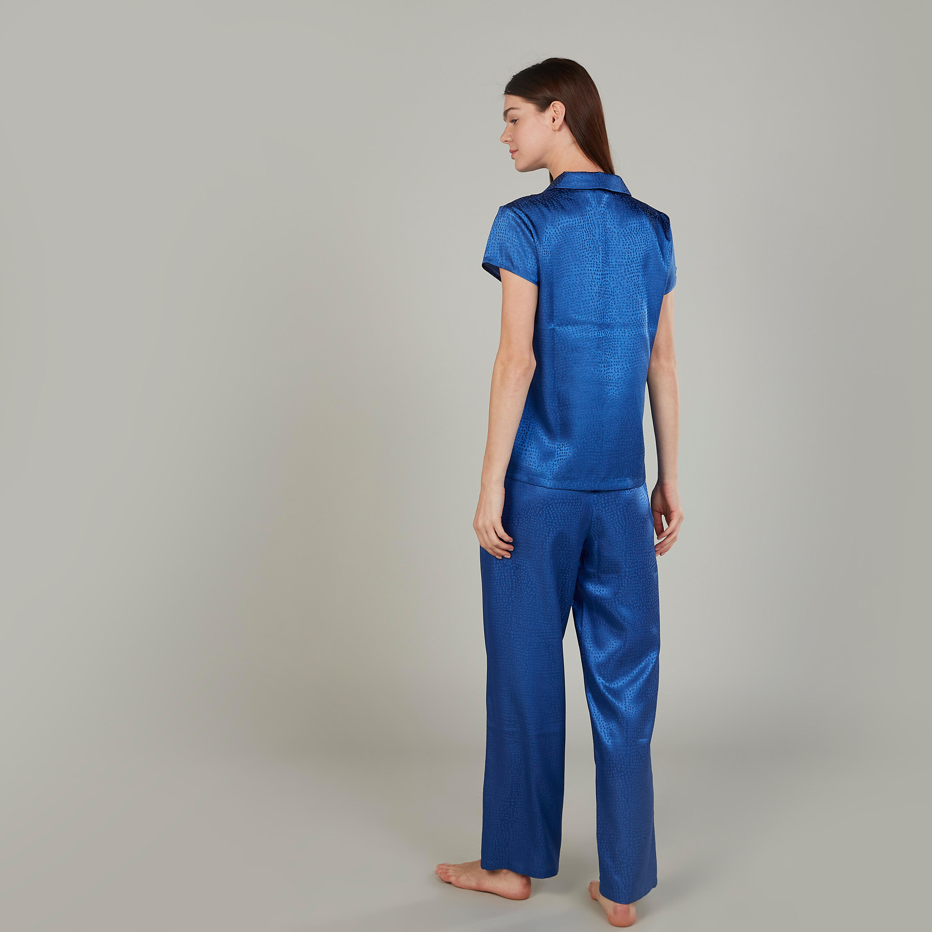Printed Short Sleeves Shirt and Full Length Pyjama Set-women-clothing-nightwear-pyjamas-longsets-image-4