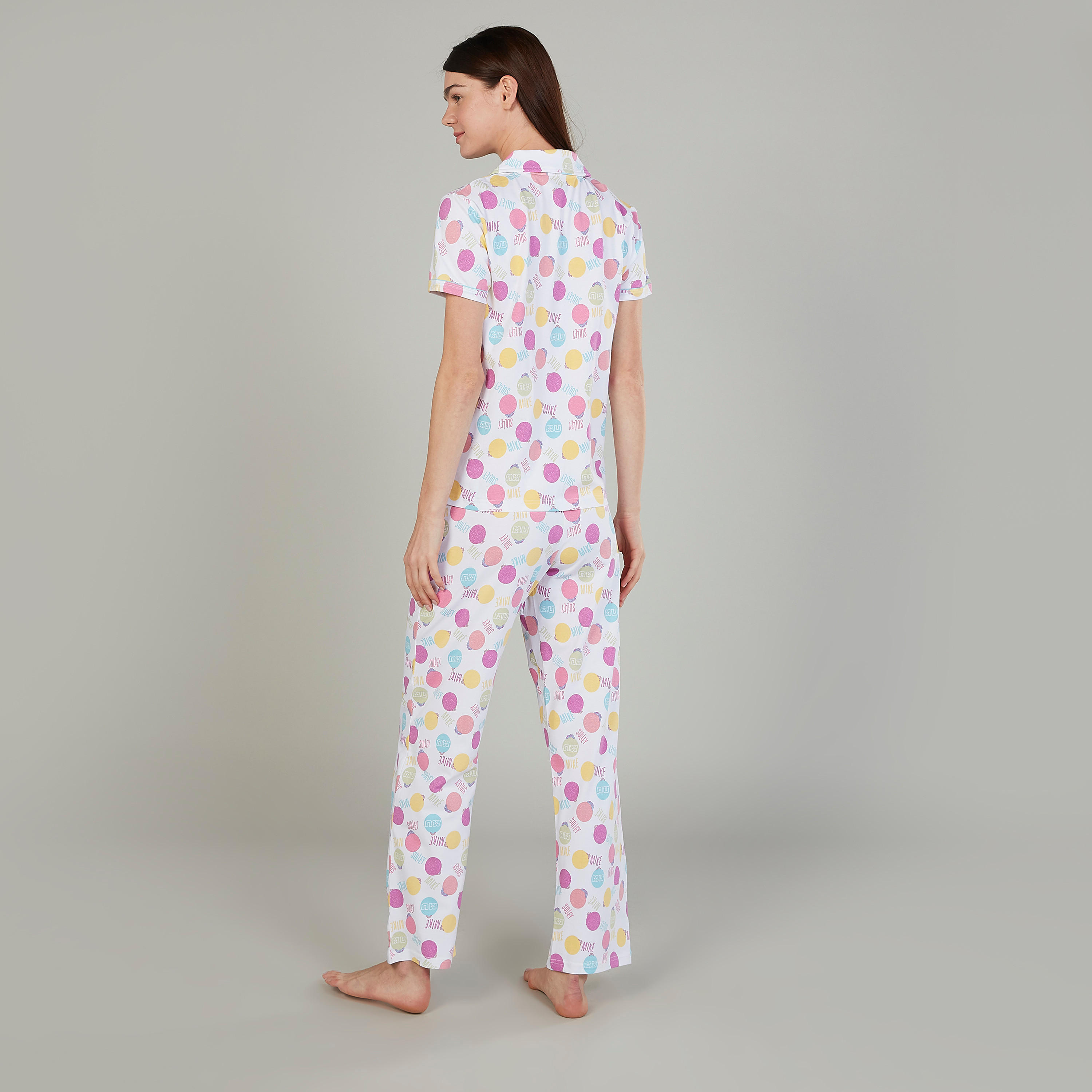 طقم بنطال بيجاما وقميص بأكمام قصيرة وطبعات-women-clothing-nightwear-pyjamas-longsets-image-4