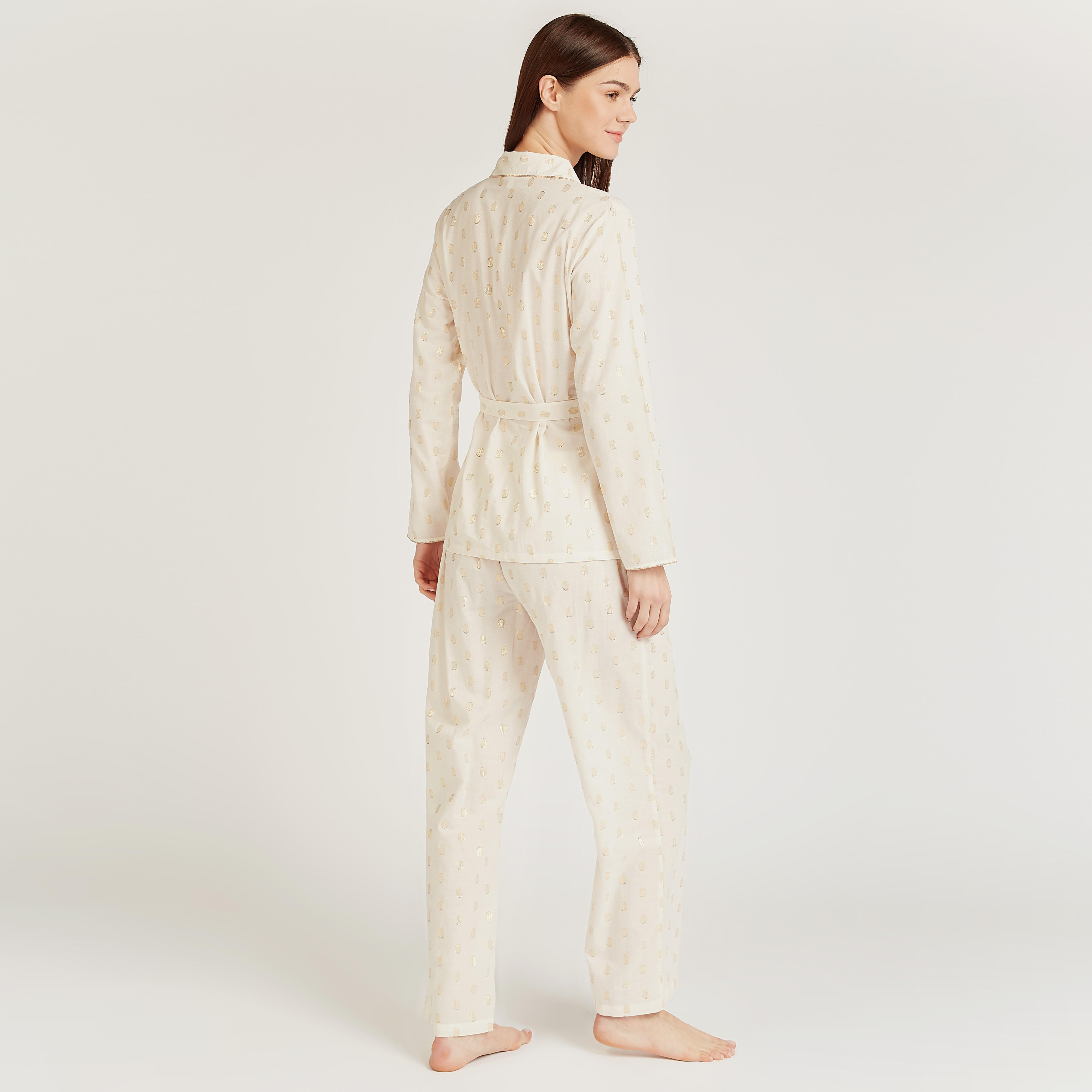 طقم بنطلون بيجاما طويل وقميص بأكمام طويلة وطبعات-women-clothing-nightwear-pyjamas-longsets-image-4