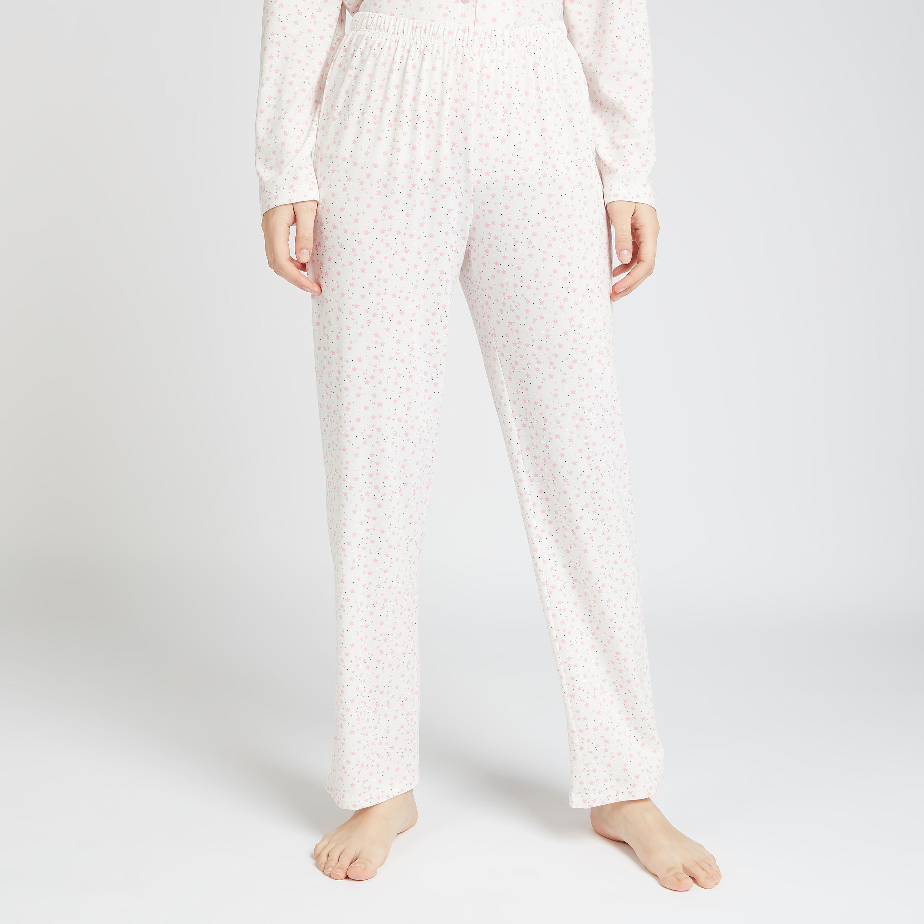 طقم بنطلون بيجاما طويل وقميص بأكمام طويلة وطبعات-women-clothing-nightwear-pyjamas-longsets-image-5