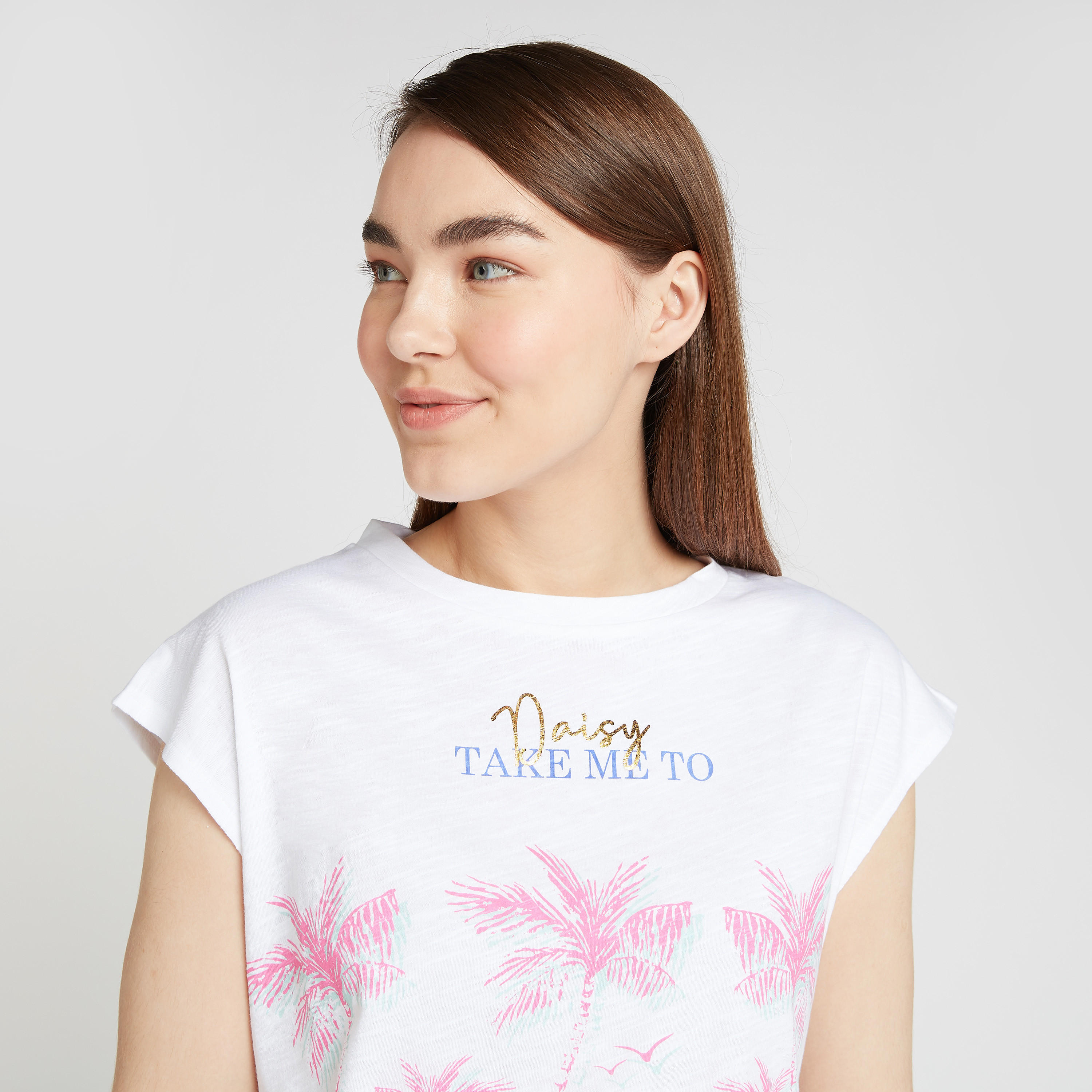 طقم بنطلون بيجاما وتيشيرت بياقة ضيقة وطبعات-women-clothing-nightwear-pyjamas-longsets-image-3