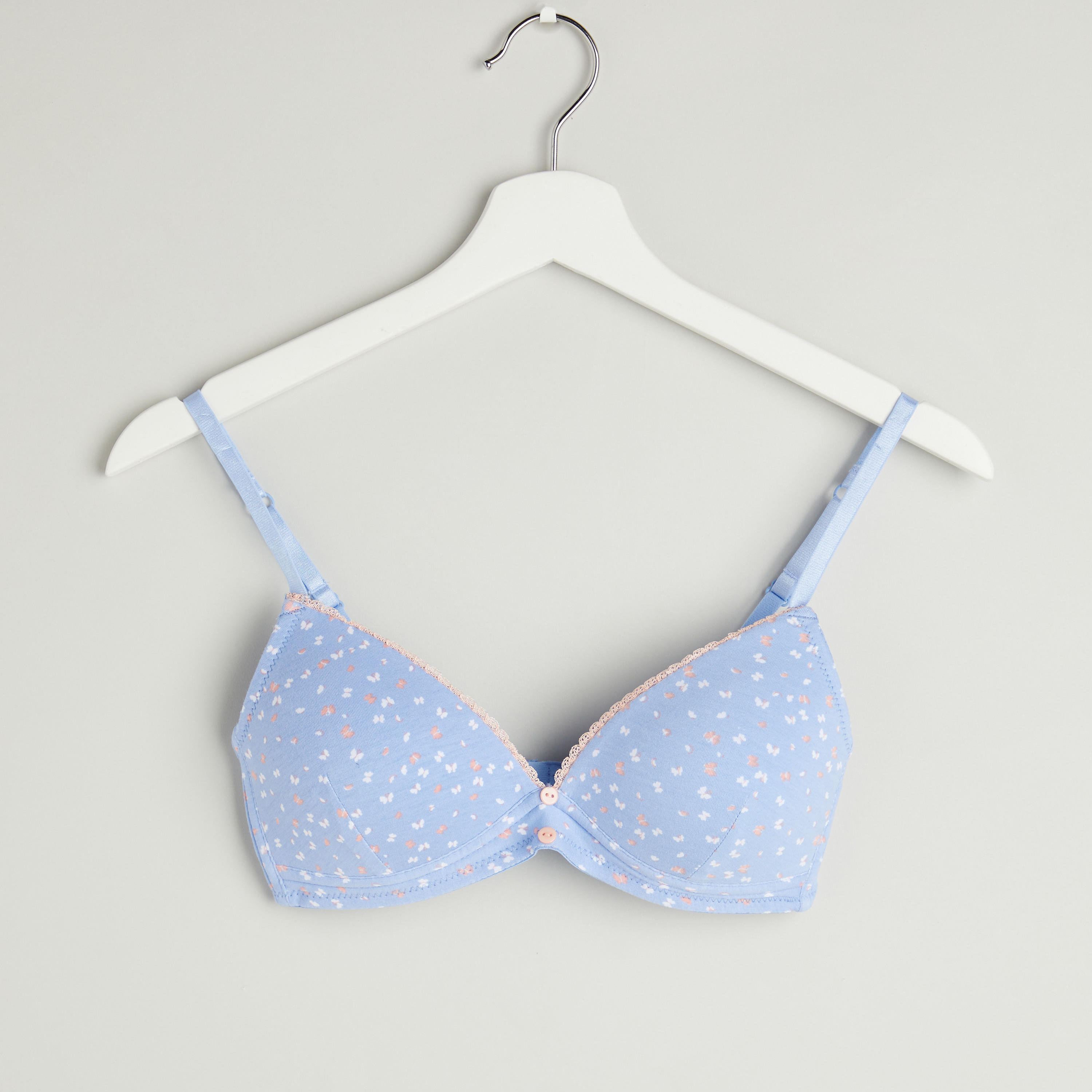 صدريّة تيشيرت متنوعة بمشبك إغلاق - طقم من قطعتين متنوعتين-women-clothing-lingerie-bras-image-2