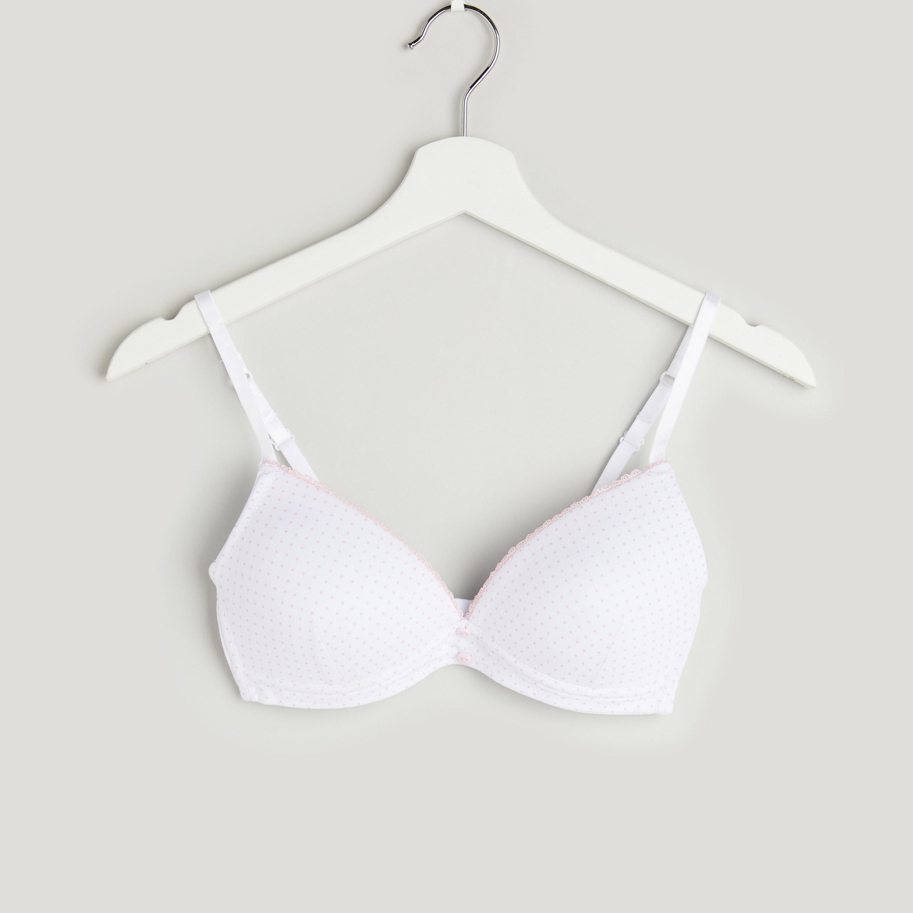 صدريّة تيشيرت مبطنة متنوعة بمشبك إغلاق - طقم من قطعتين متنوعتين-women-clothing-lingerie-bras-image-2