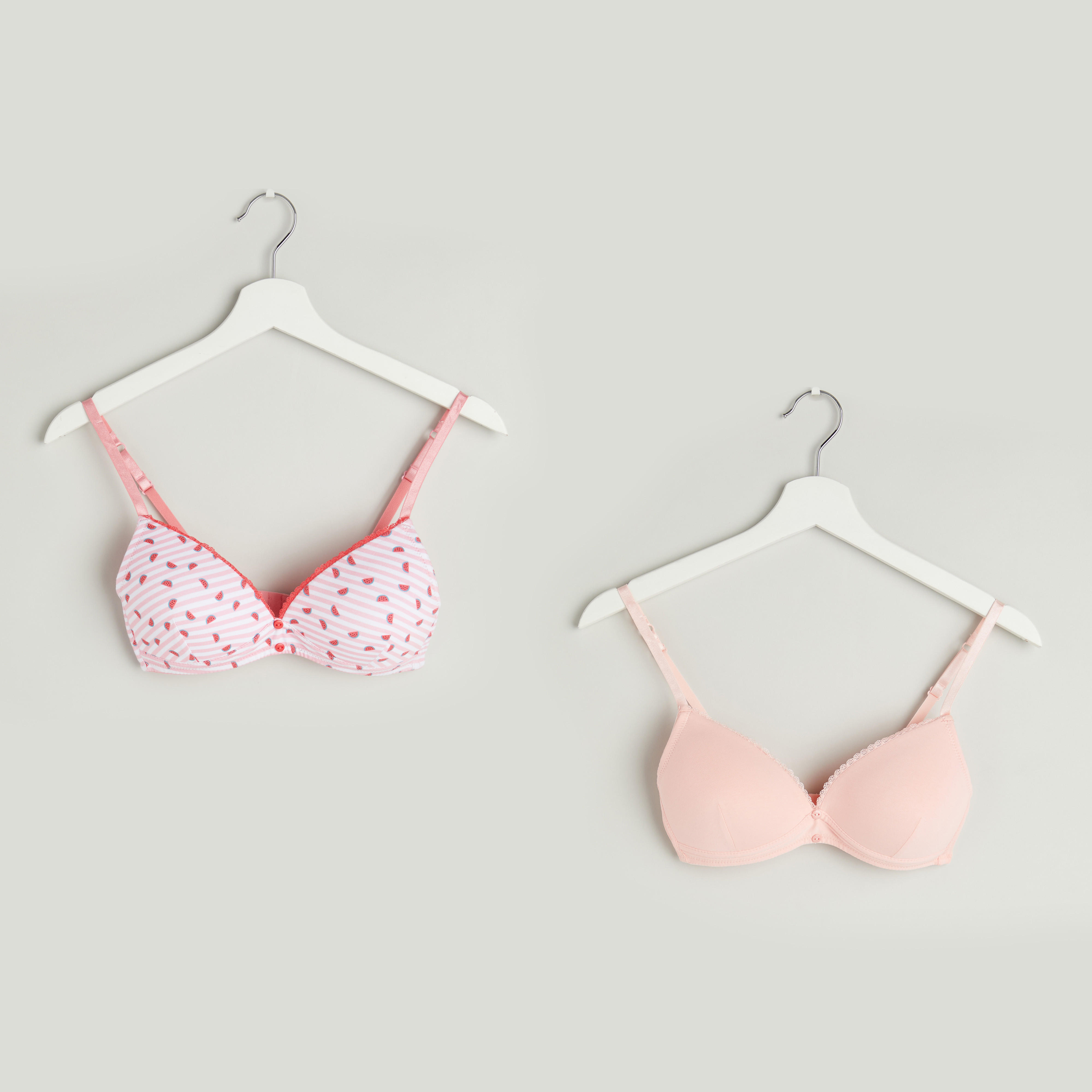 Set of 2 - Assorted Padded T-shirt Bra with Hook and Eye Closure-women-clothing-lingerie-bras-image-1