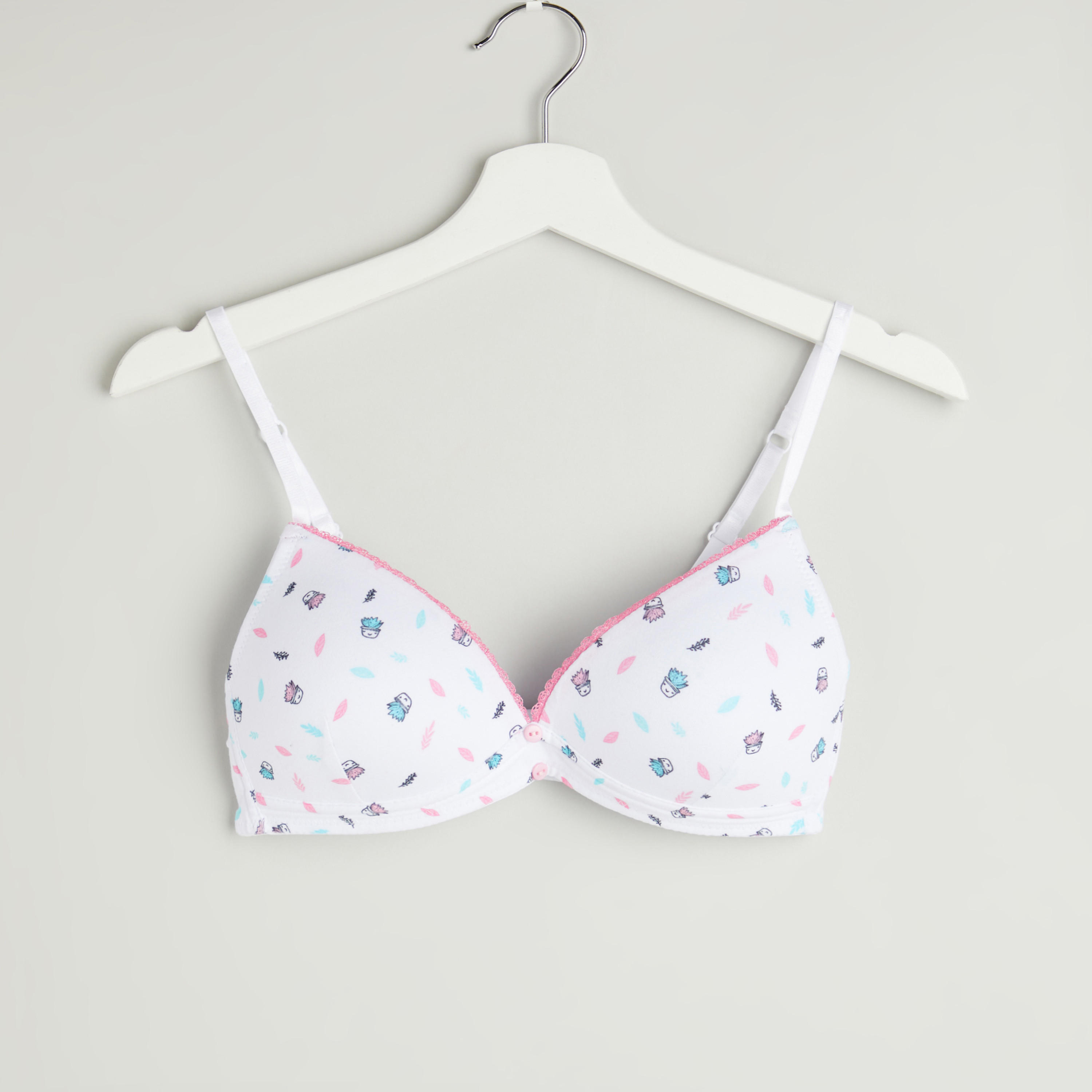 صدريّة تيشيرت متنوعة بمشبك إغلاق - طقم من قطعتين متنوعتين-women-clothing-lingerie-bras-image-4