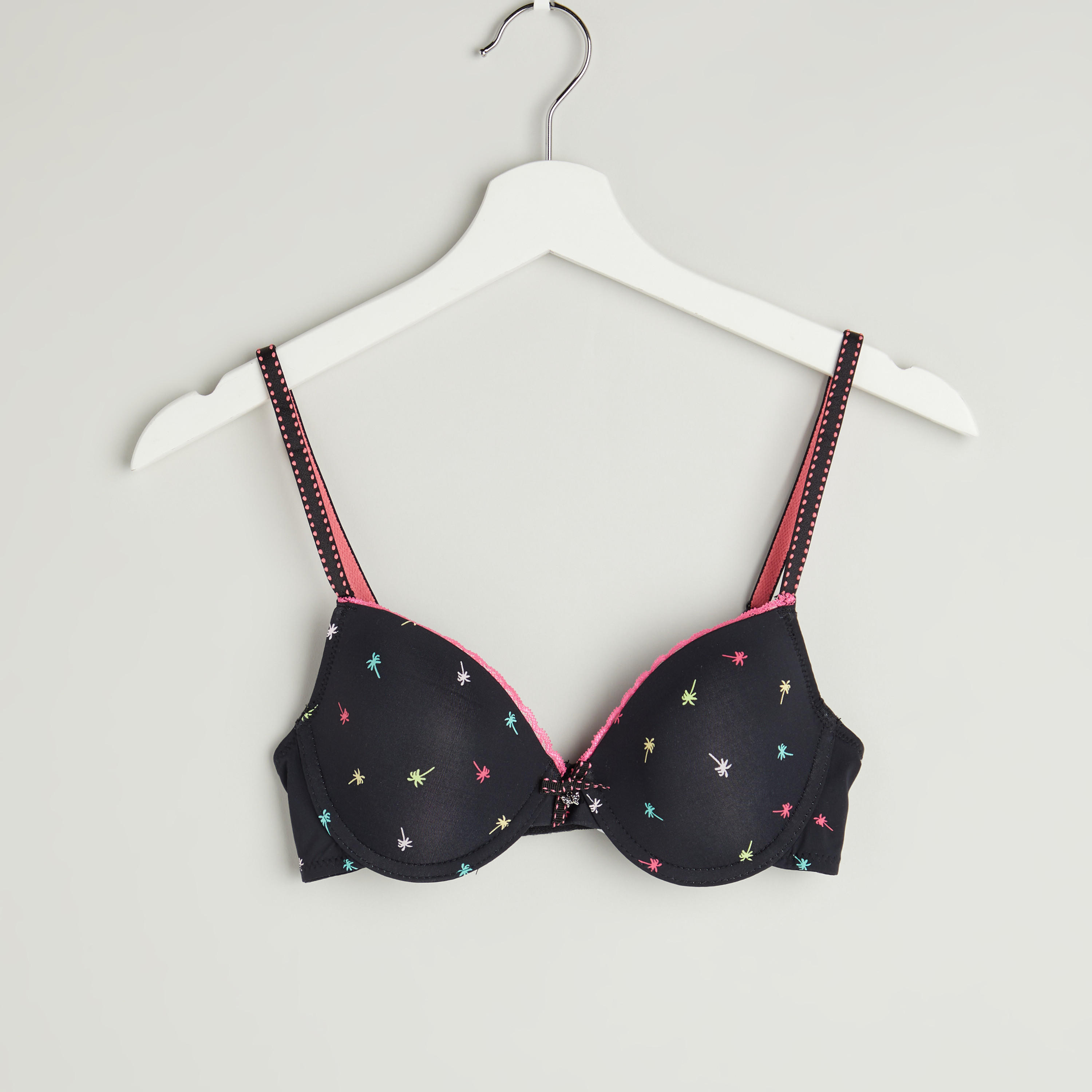 صدريّة تيشيرت متنوعة بمشبك إغلاق - طقم من قطعتين متنوعتين-women-clothing-lingerie-bras-image-2