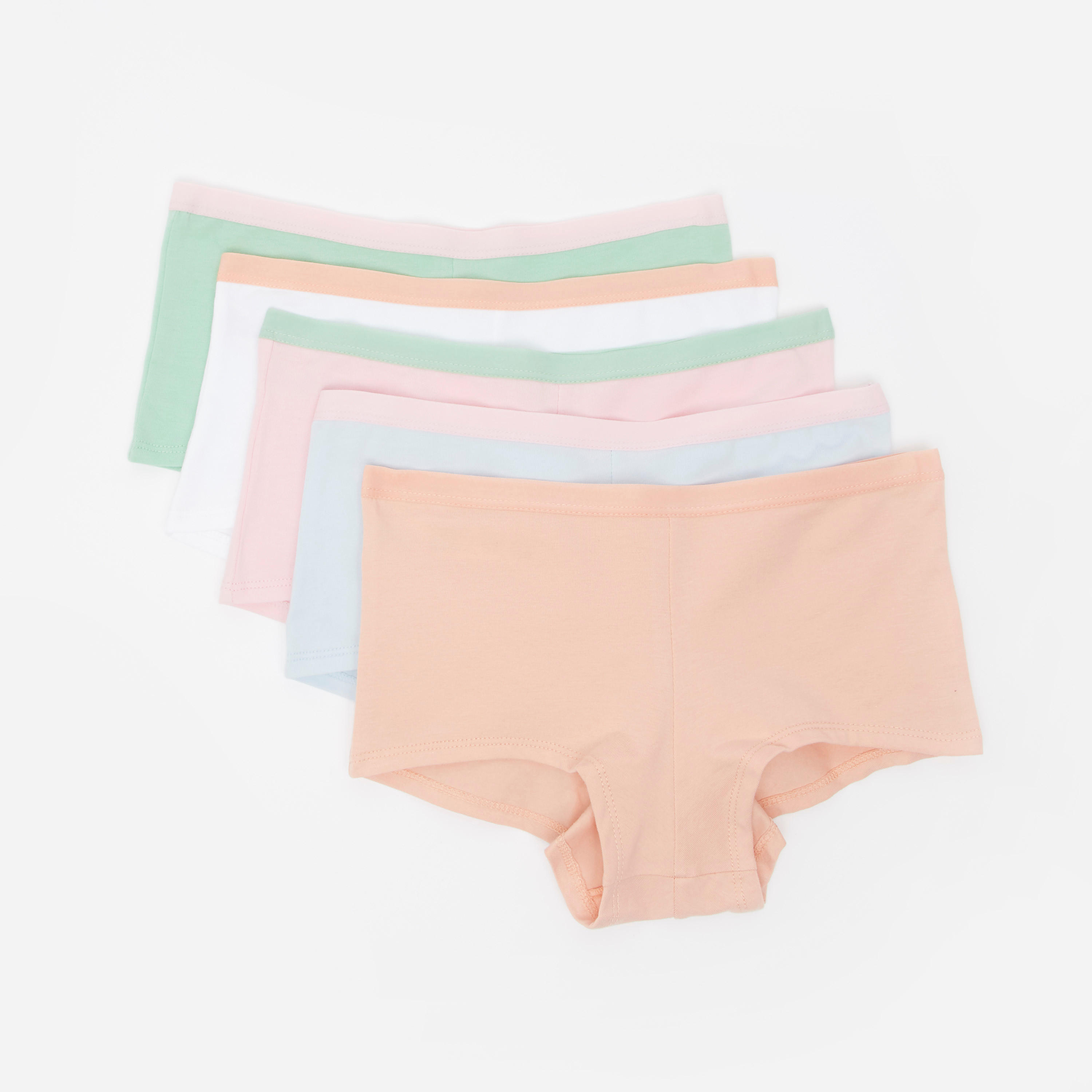 سراويل داخلية بوي شورت متنوعة بخصر مطّاطي - طقم من 5 قطع-women-clothing-lingerie-panties-image-1