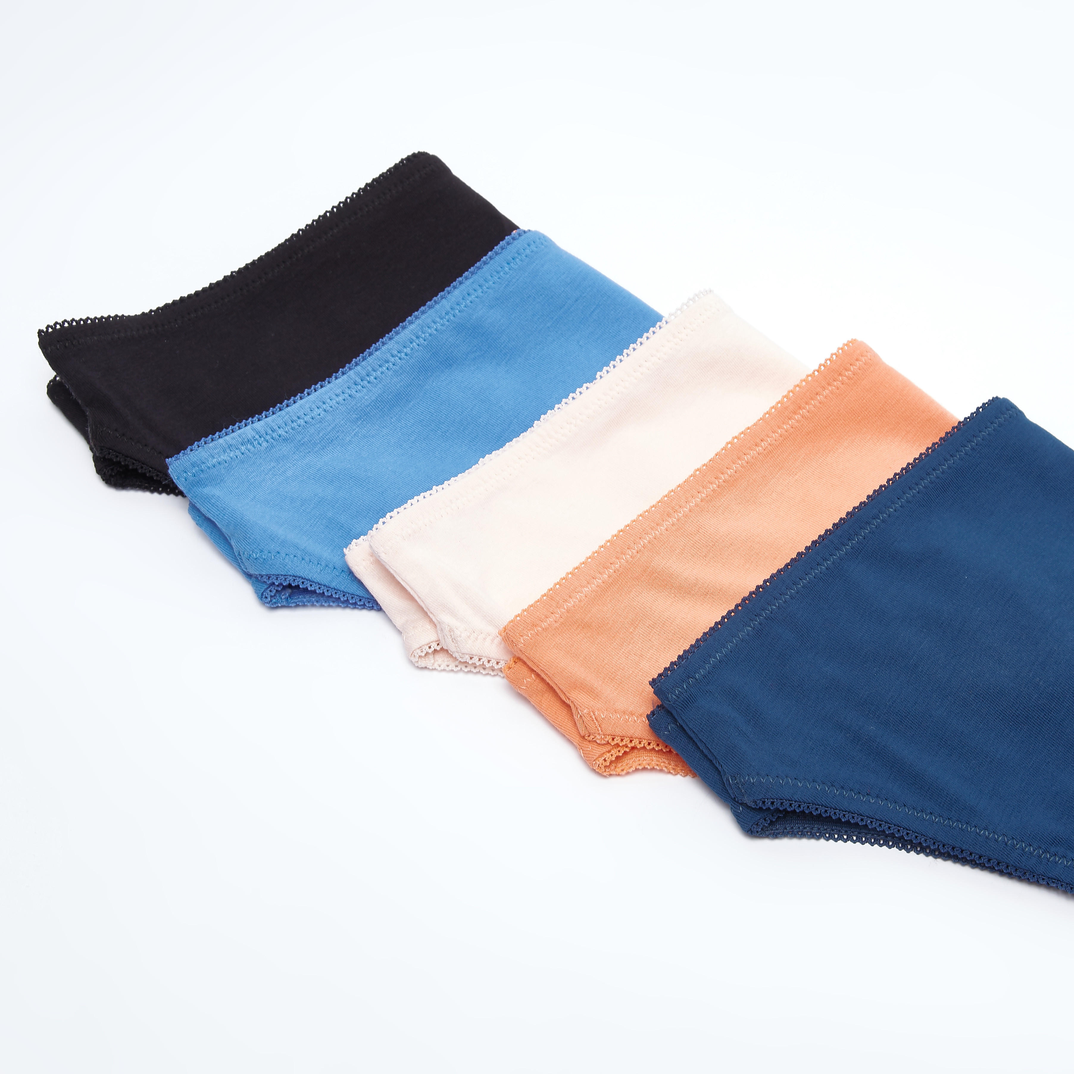 سراويل داخلية هيبستر متنوعة بتفاصيل دانتيل- طقم من 5 قطع-women-clothing-lingerie-panties-image-2