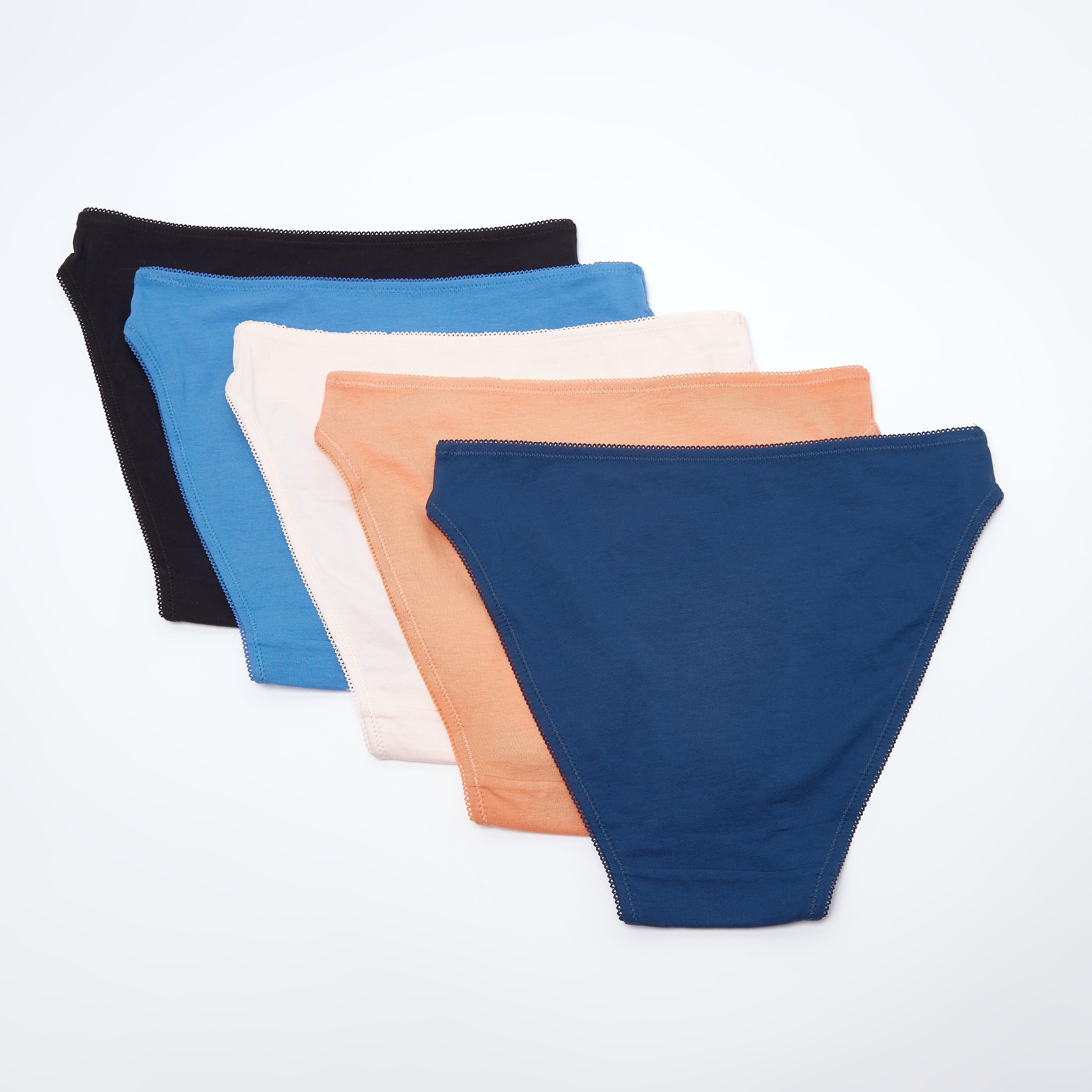 سراويل داخلية هيبستر متنوعة بتفاصيل دانتيل- طقم من 5 قطع-women-clothing-lingerie-panties-image-3