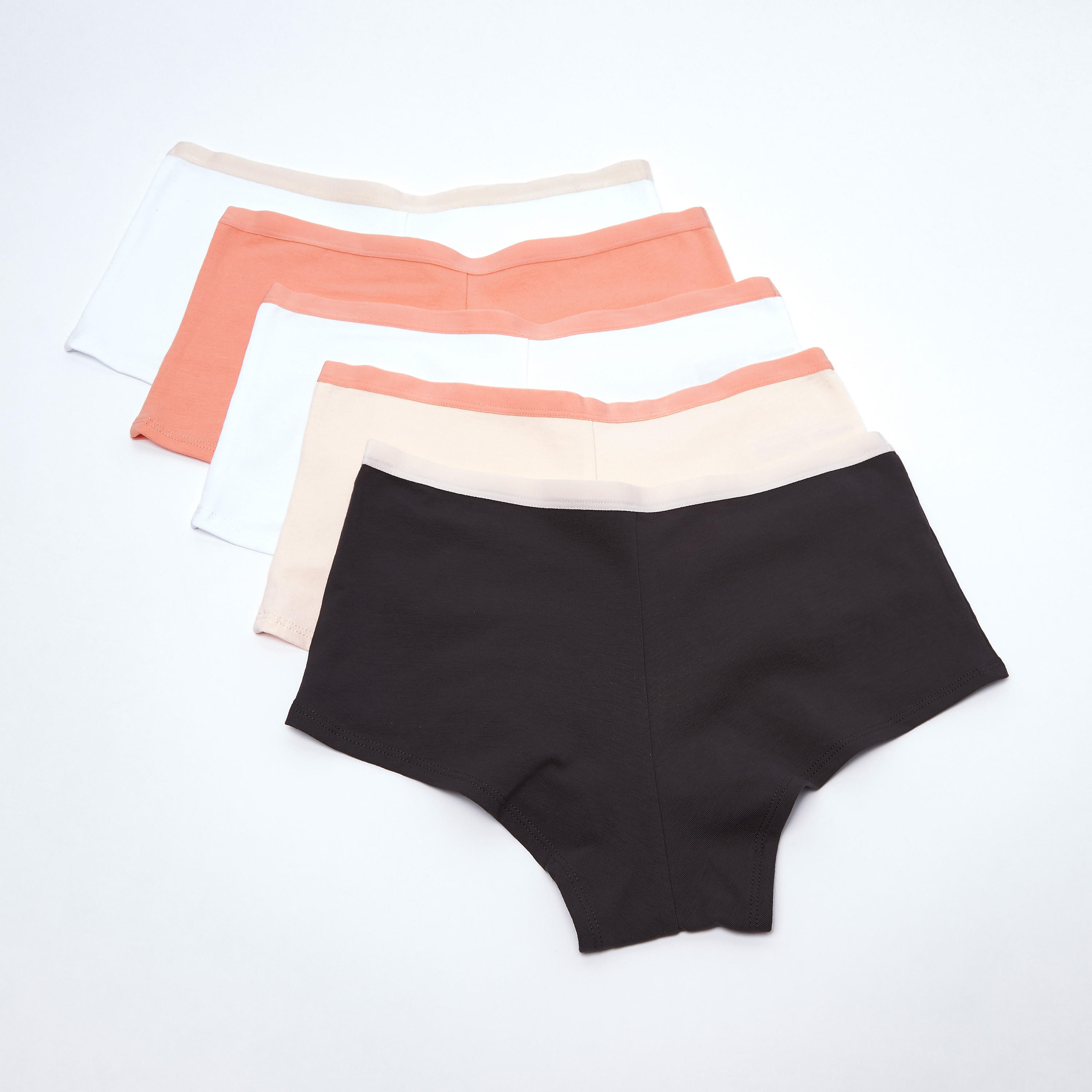 سراويل داخلية بوي شورت متنوعة بخصر مطّاطي - طقم من 5 قطع-women-clothing-lingerie-panties-image-3