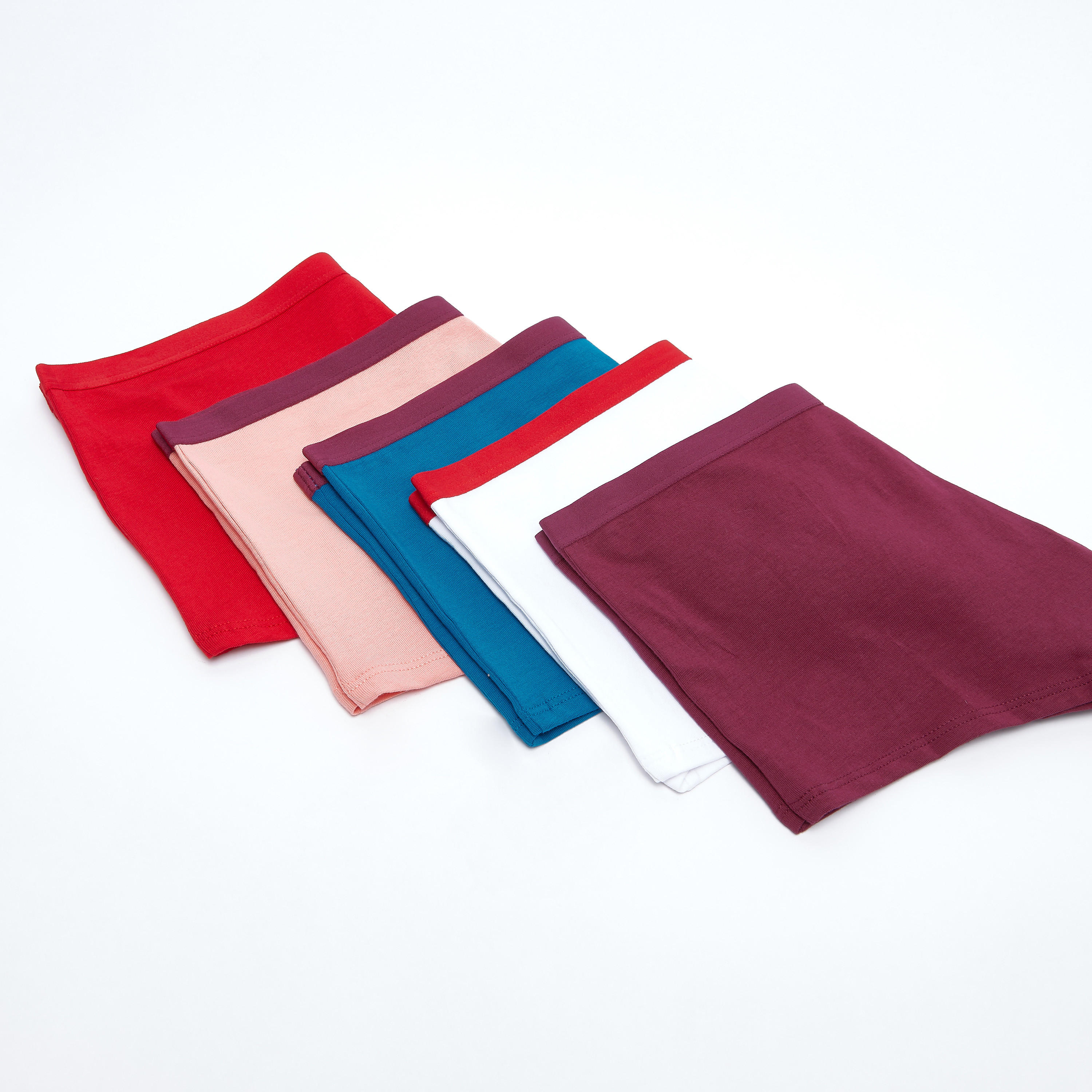 Set of 5 - Assorted Boyshorts with Wide Elasticised Waistband-women-clothing-lingerie-panties-image-2