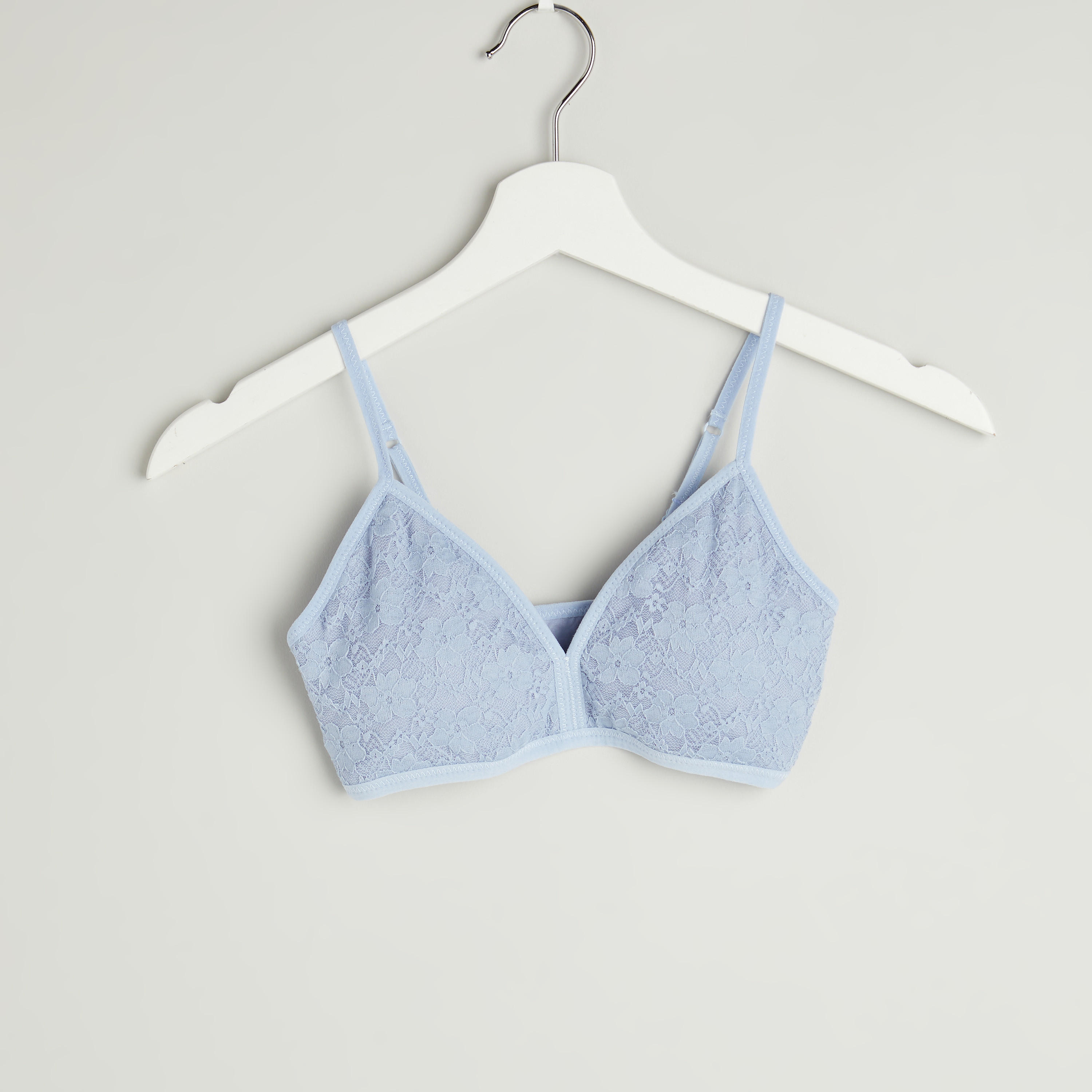 صدريّة تيشيرت ببطانة خفيفة وتفاصيل دانتيل - طقم من قطعتين-women-clothing-lingerie-bras-image-2