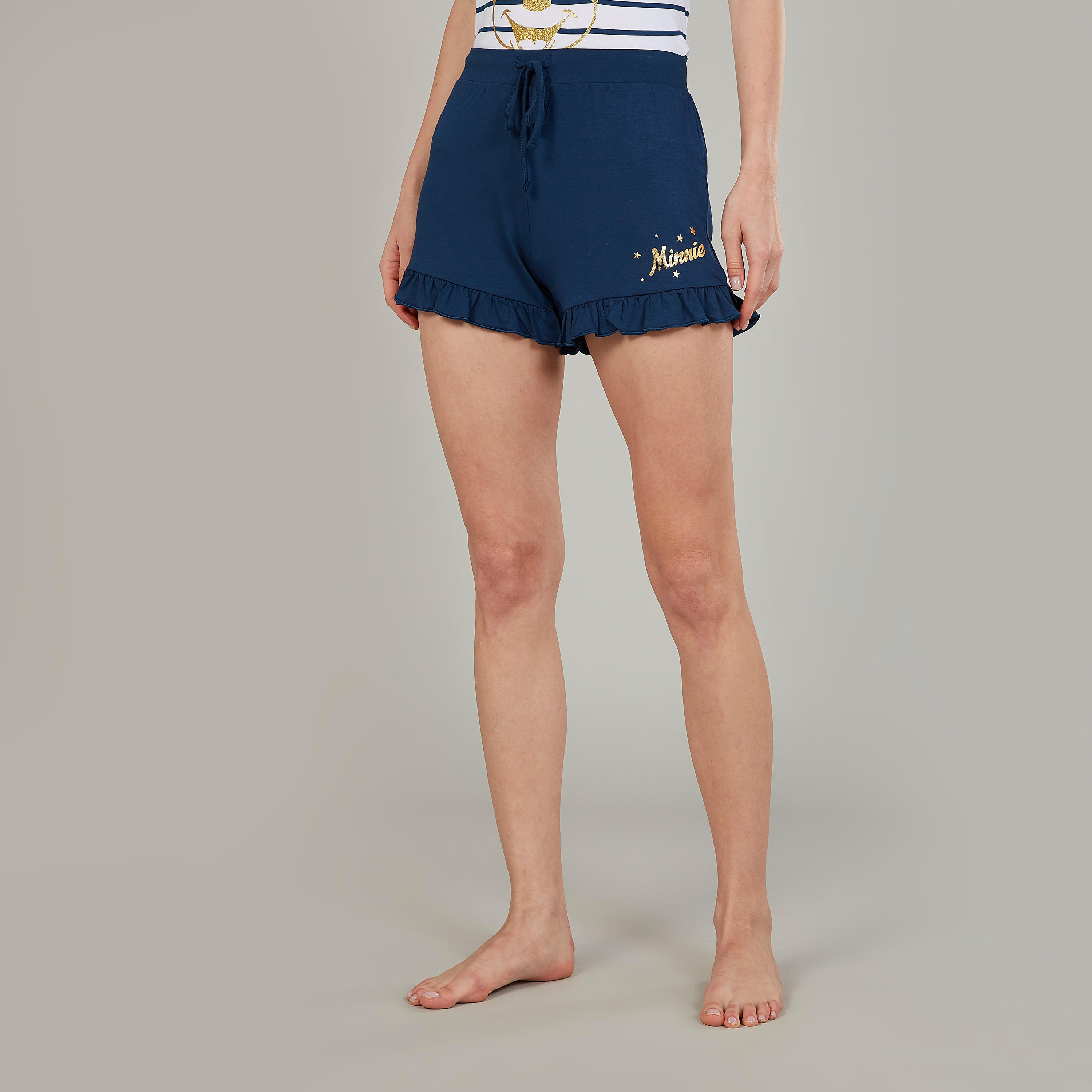 طقم شورت وتيشيرت دون أكمام بطبعات-women-clothing-nightwear-pyjamas-longsets-image-2
